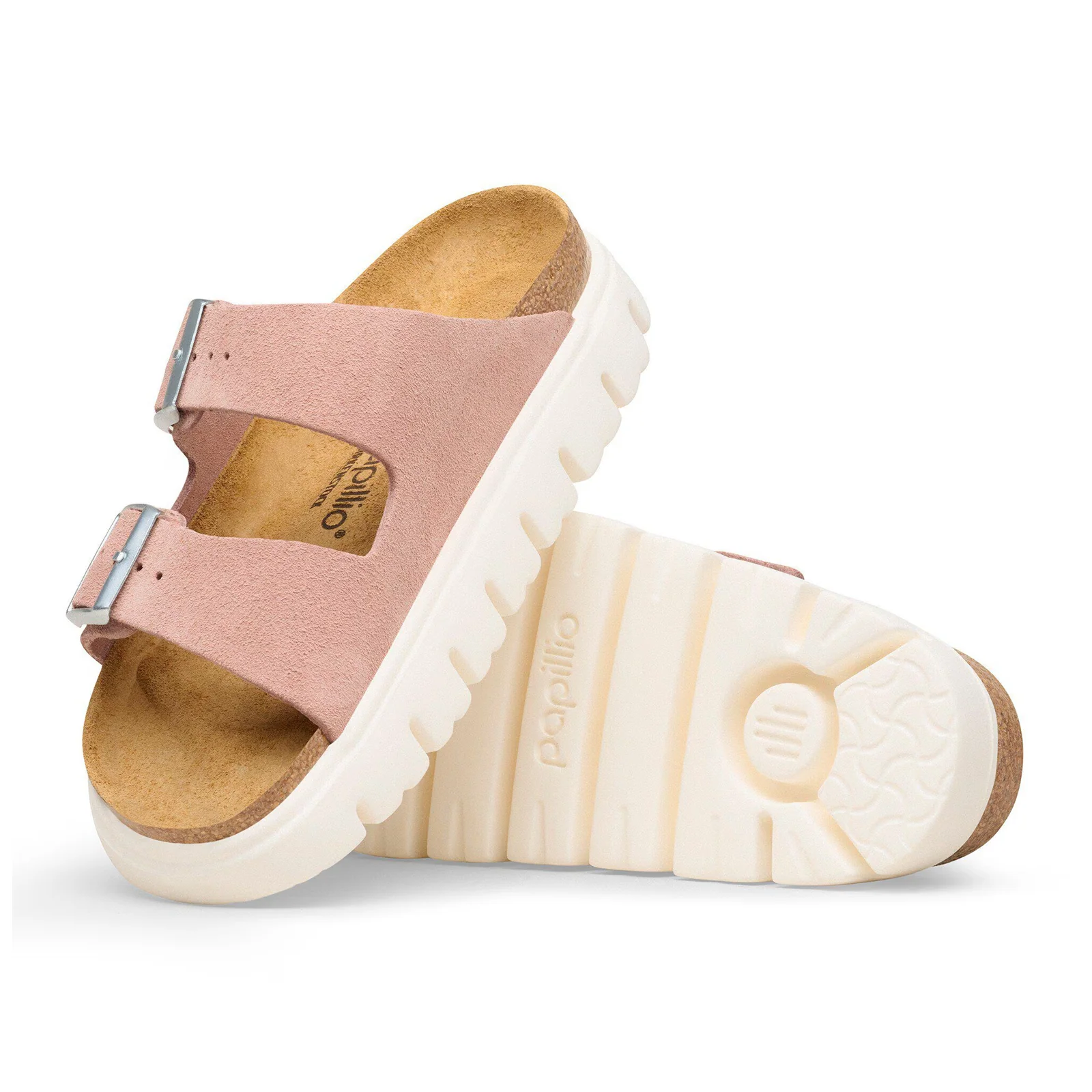 Birkenstock Arizona Chunky Narrow Slide Sandal (Women) - Pink Clay Suede - Image 3