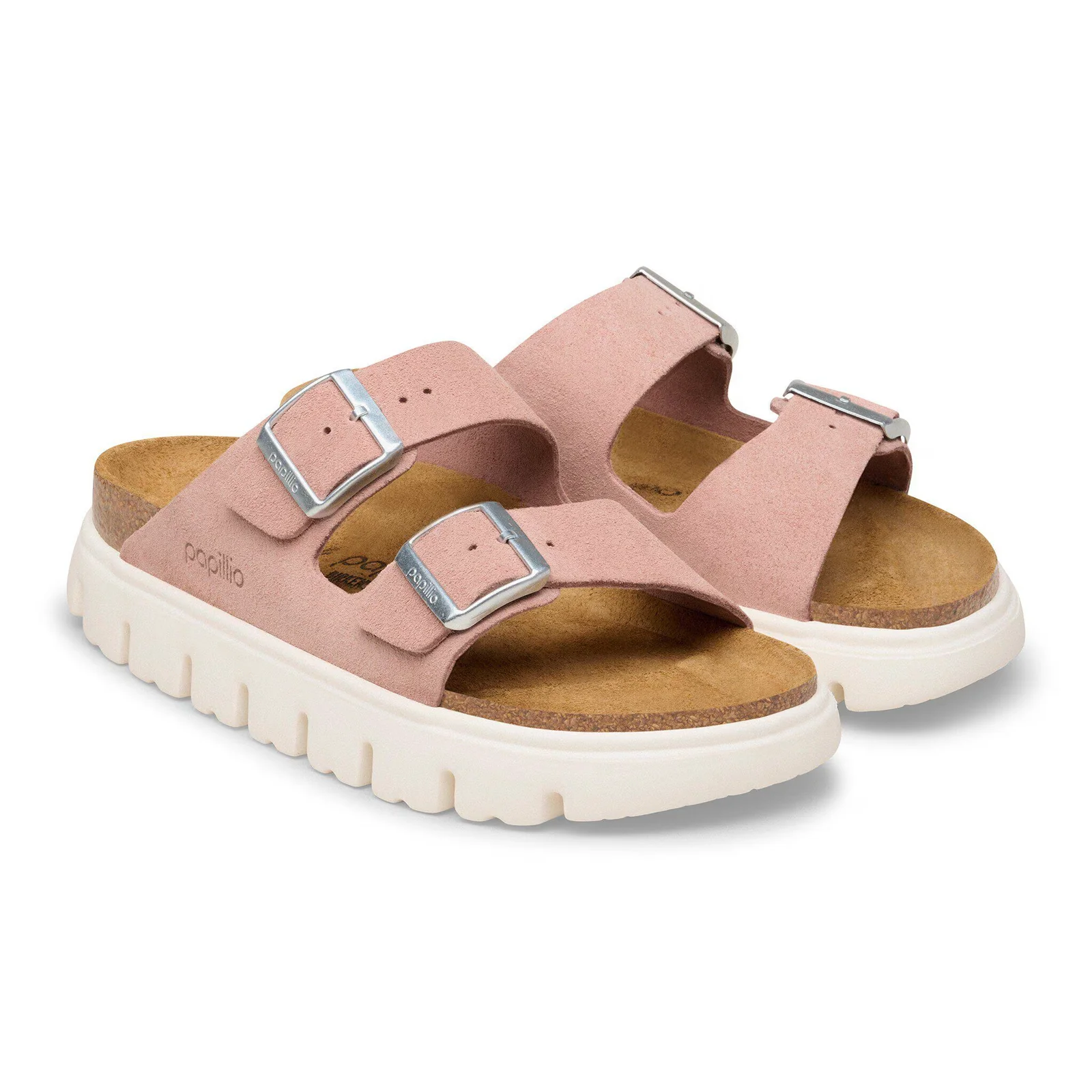 Birkenstock Arizona Chunky Narrow Slide Sandal (Women) - Pink Clay Suede - Image 4