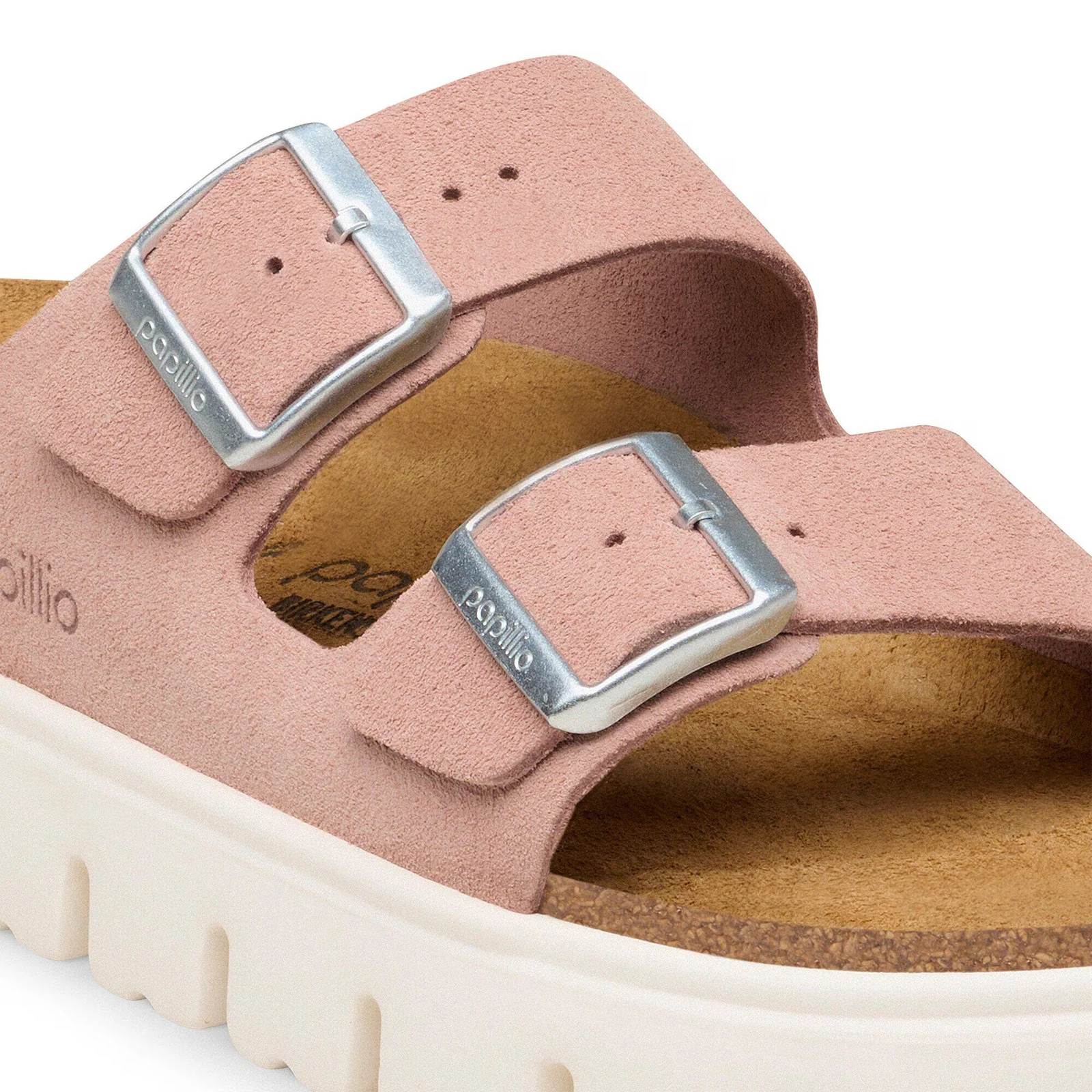 Birkenstock Arizona Chunky Narrow Slide Sandal (Women) - Pink Clay Suede - Image 5