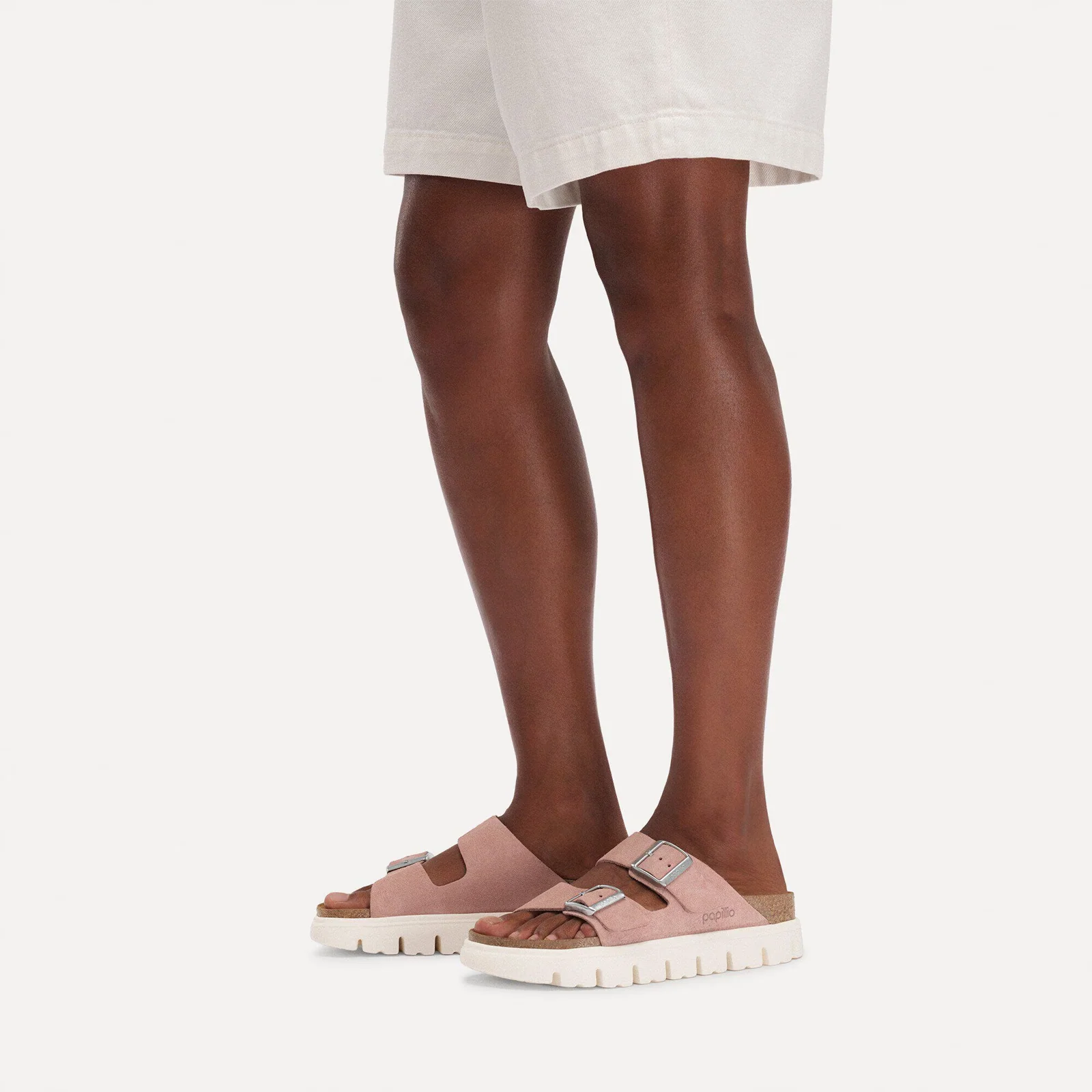 Birkenstock Arizona Chunky Narrow Slide Sandal (Women) - Pink Clay Suede - Image 6