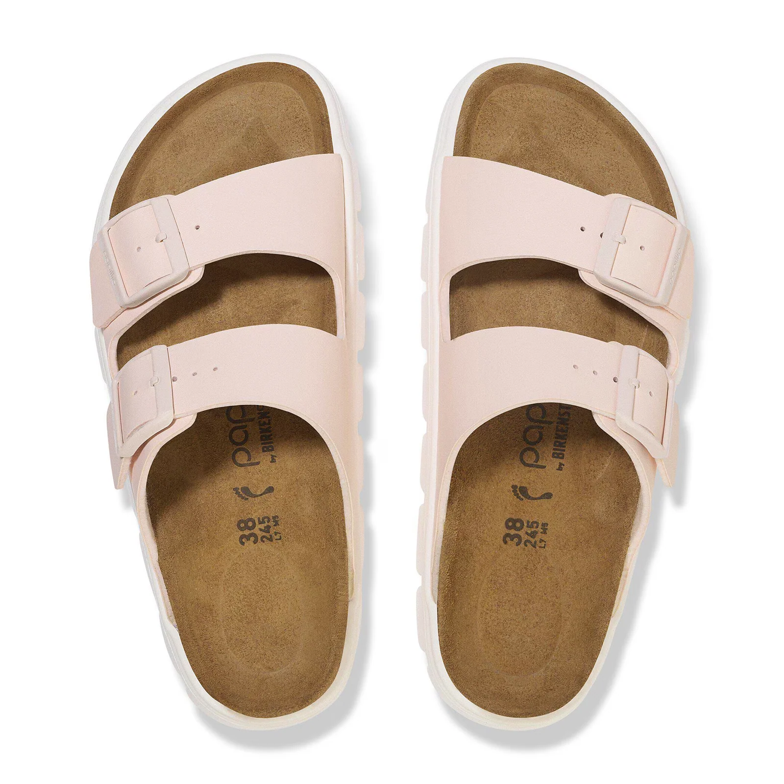 Birkenstock Arizona Chunky Slide Sandal (Women) - Light Rose Birko-Flor - Image 2