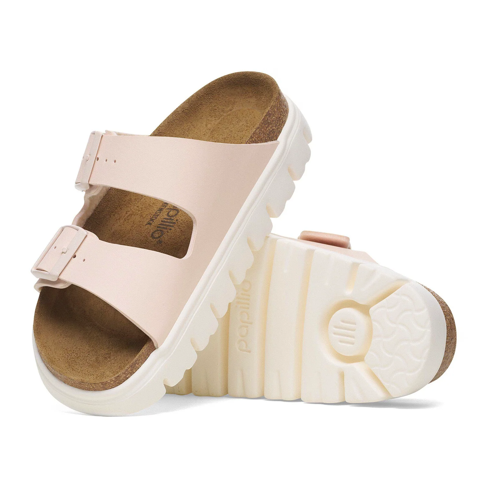 Birkenstock Arizona Chunky Slide Sandal (Women) - Light Rose Birko-Flor - Image 3