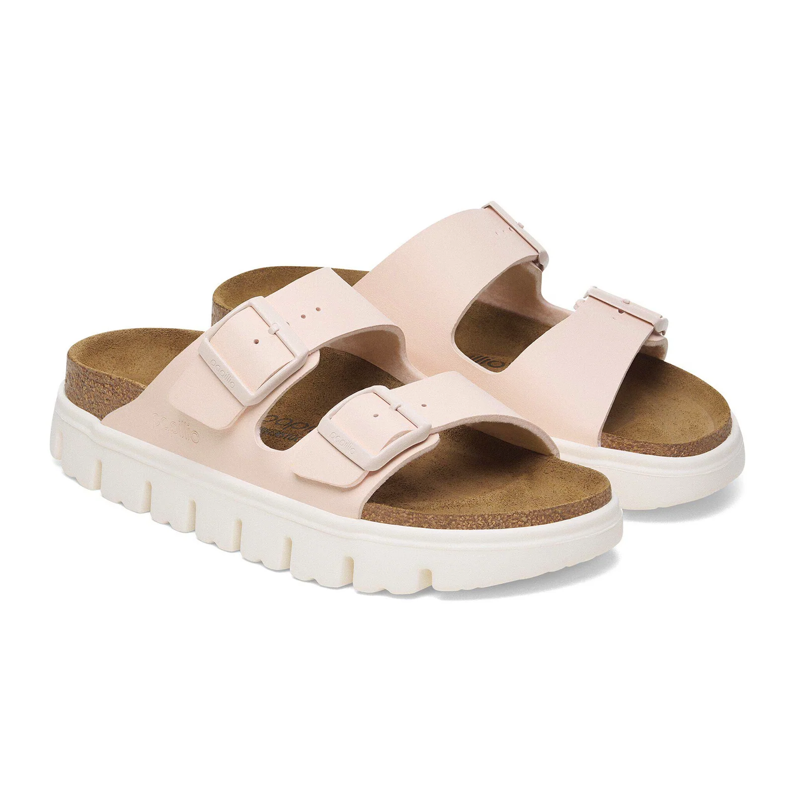 Birkenstock Arizona Chunky Slide Sandal (Women) - Light Rose Birko-Flor - Image 4