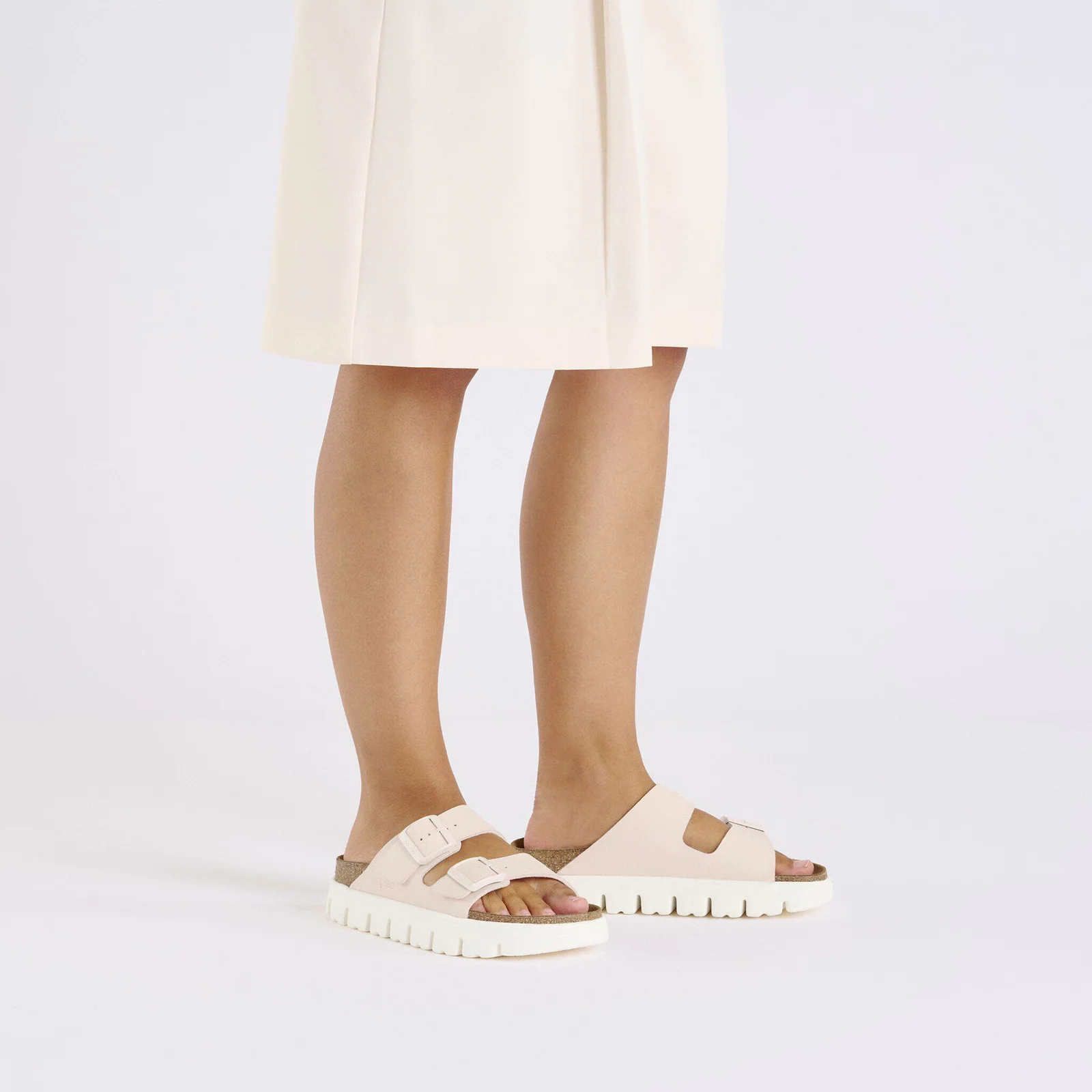 Birkenstock Arizona Chunky Slide Sandal (Women) - Light Rose Birko-Flor - Image 6