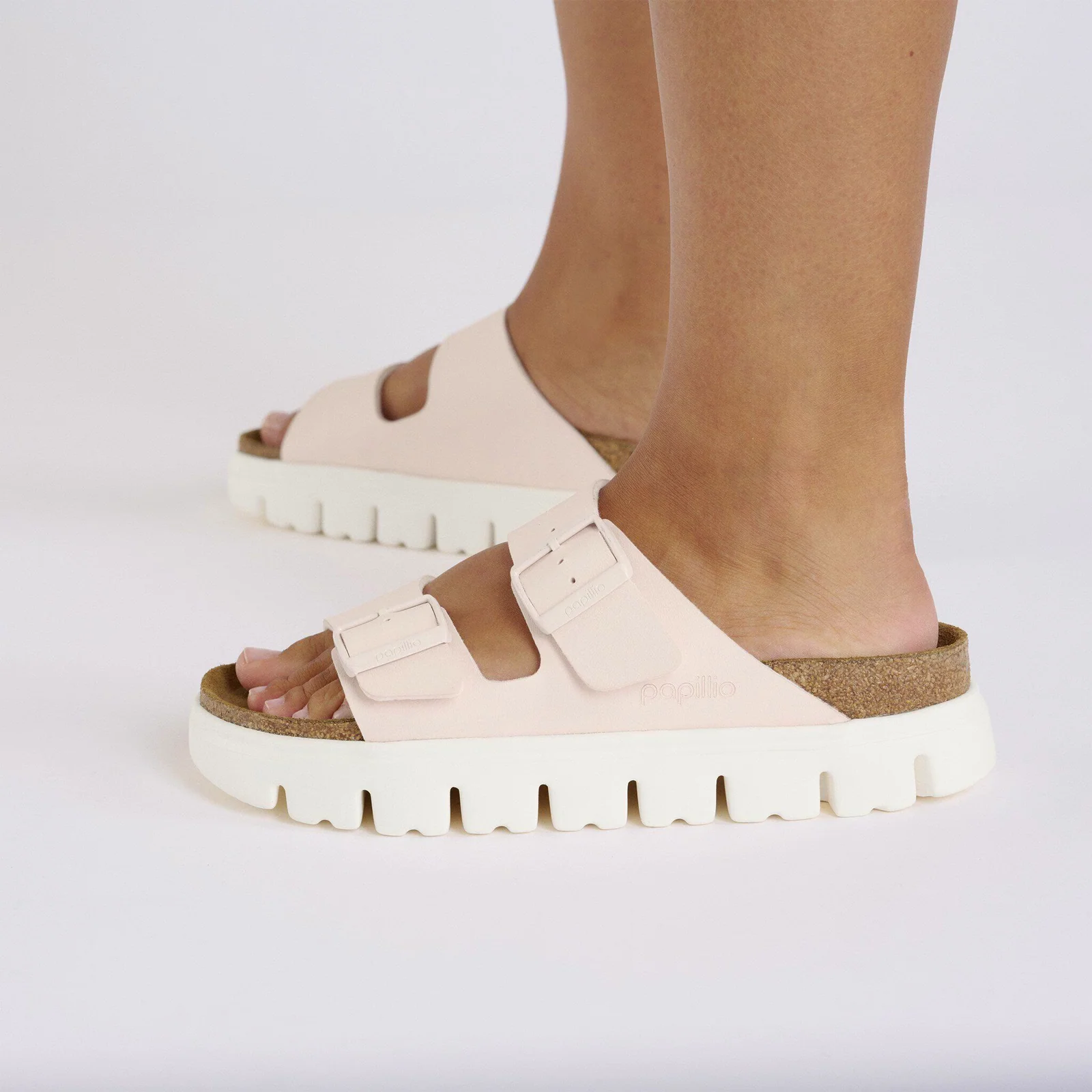 Birkenstock Arizona Chunky Slide Sandal (Women) - Light Rose Birko-Flor - Image 7
