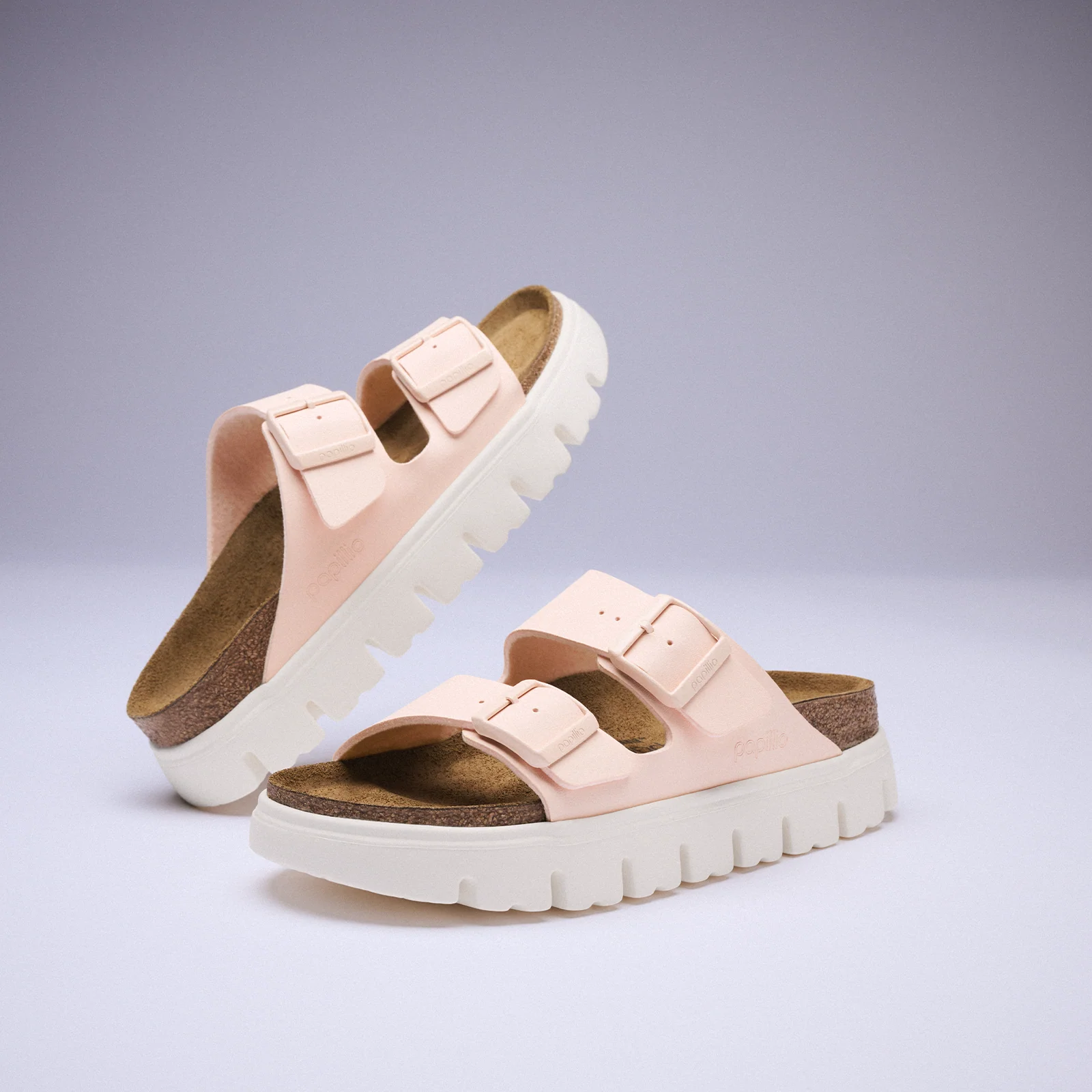 Birkenstock Arizona Chunky Slide Sandal (Women) - Light Rose Birko-Flor - Image 9
