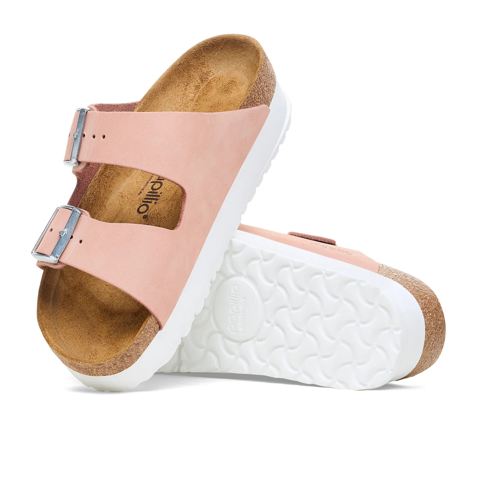 Birkenstock Arizona Exquisite Flex Platform Slide Sandal (Women) - Soft Pink Nubuck - Image 3