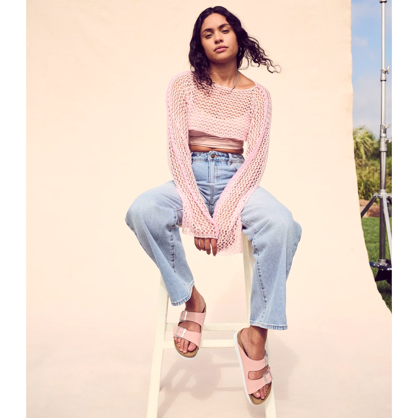 Birkenstock Arizona Exquisite Flex Platform Slide Sandal (Women) - Soft Pink Nubuck - Image 5