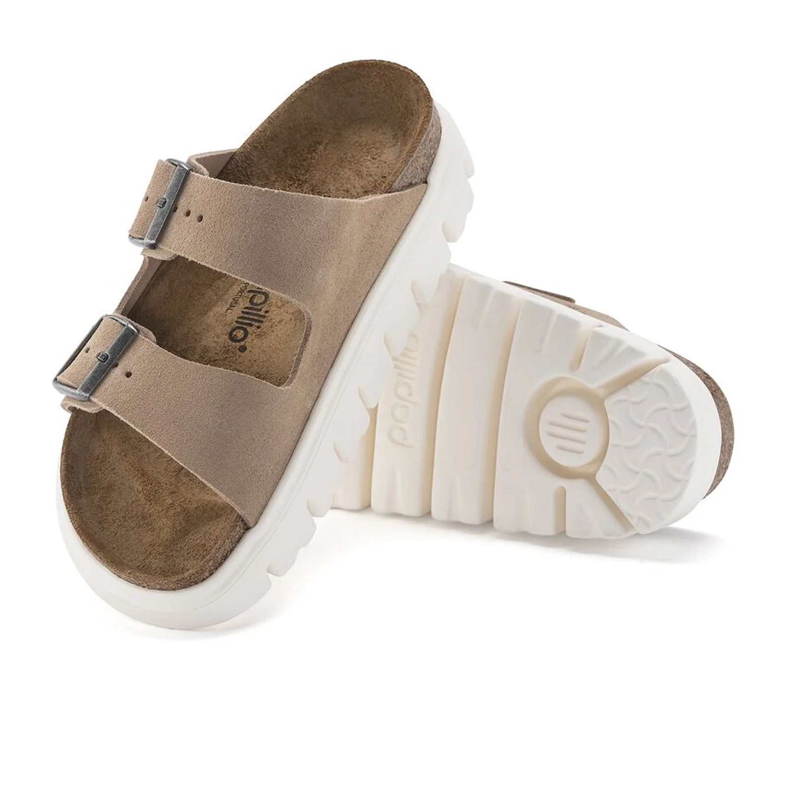 Birkenstock Arizona Chunky Slide Sandal (Women) - Warm Sand Suede - Image 3