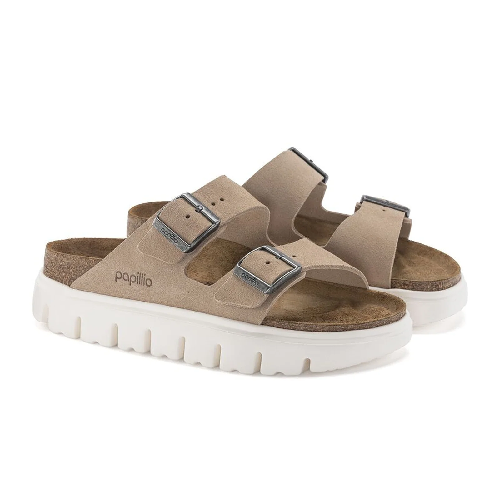 Birkenstock Arizona Chunky Slide Sandal (Women) - Warm Sand Suede - Image 4