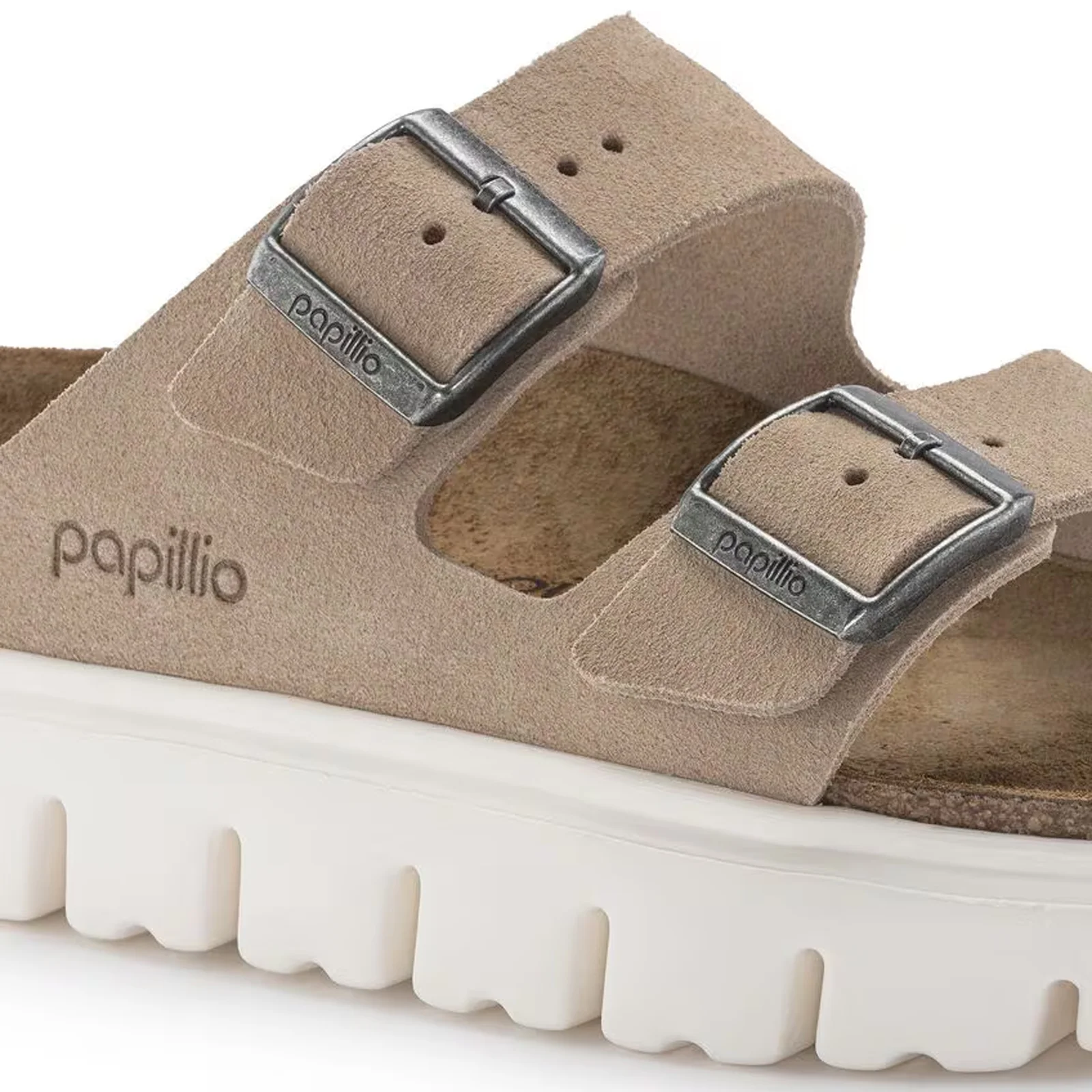 Birkenstock Arizona Chunky Slide Sandal (Women) - Warm Sand Suede - Image 5