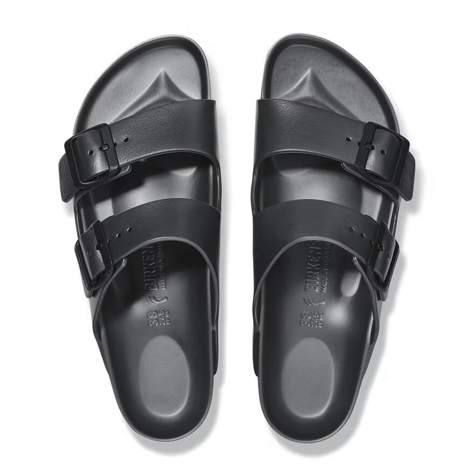 Birkenstock Arizona EVA Narrow Slide Sandal (Women) - Metallic Anthracite - Image 2