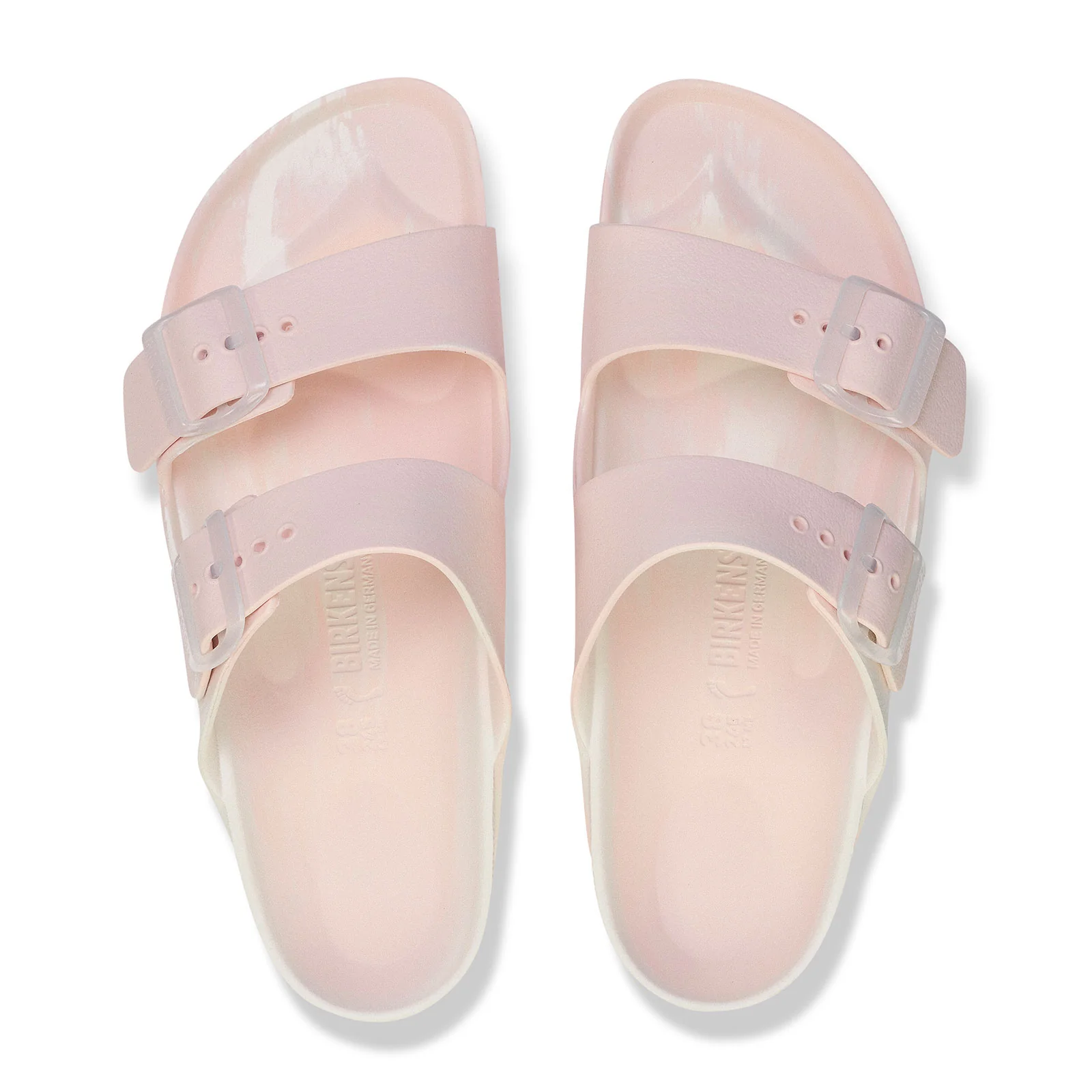 Birkenstock Arizona EVA Narrow Slide Sandal (Women) - Multi Light Rose/Eggshell - Image 2