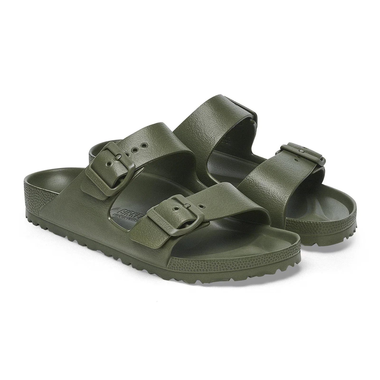 Birkenstock Arizona EVA Slide Sandal (Men) - Khaki/Green Buckle - Image 4
