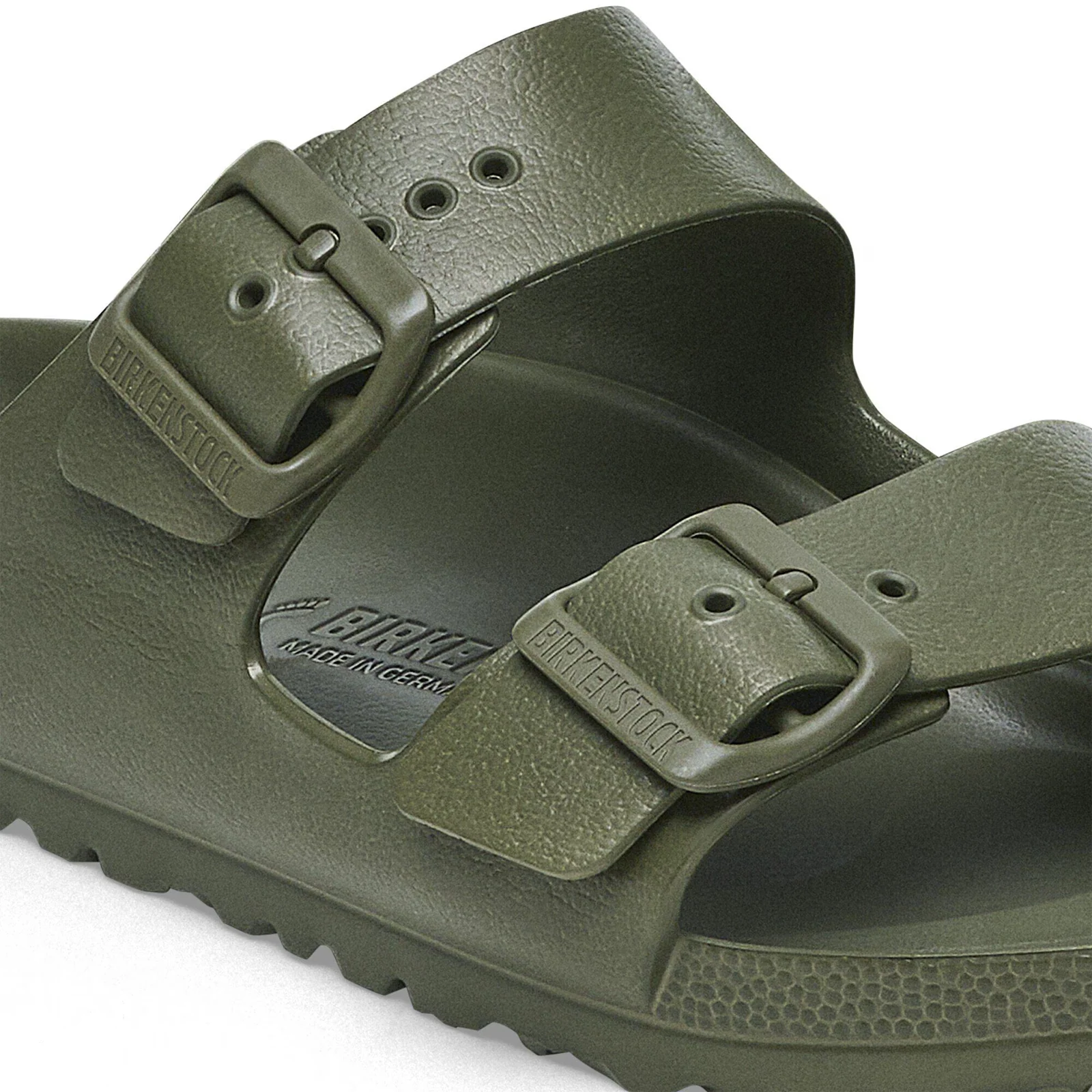 Birkenstock Arizona EVA Slide Sandal (Men) - Khaki/Green Buckle - Image 5