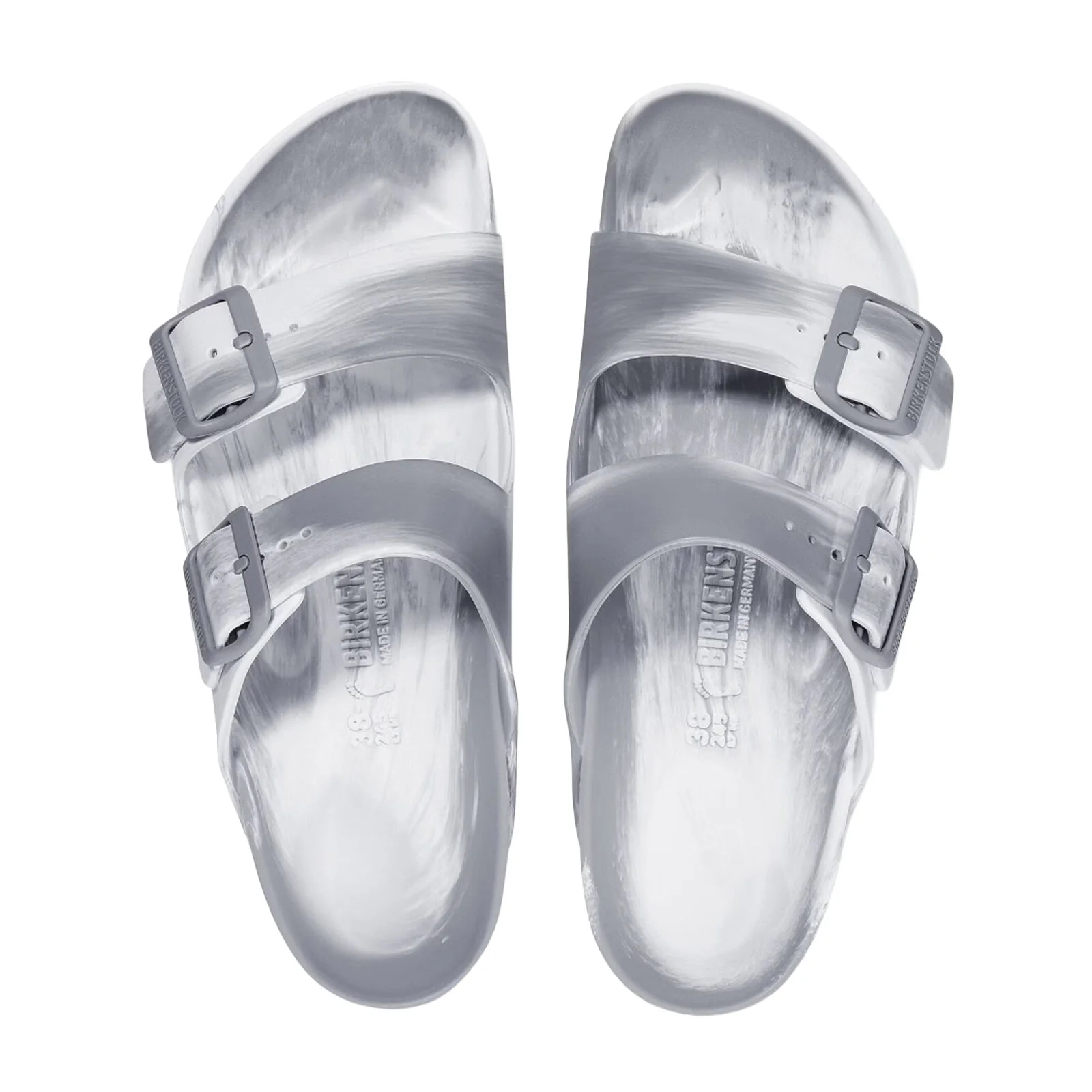 Birkenstock Arizona EVA Narrow Slide Sandal (Women) - Multi Stone Coin/White - Image 2