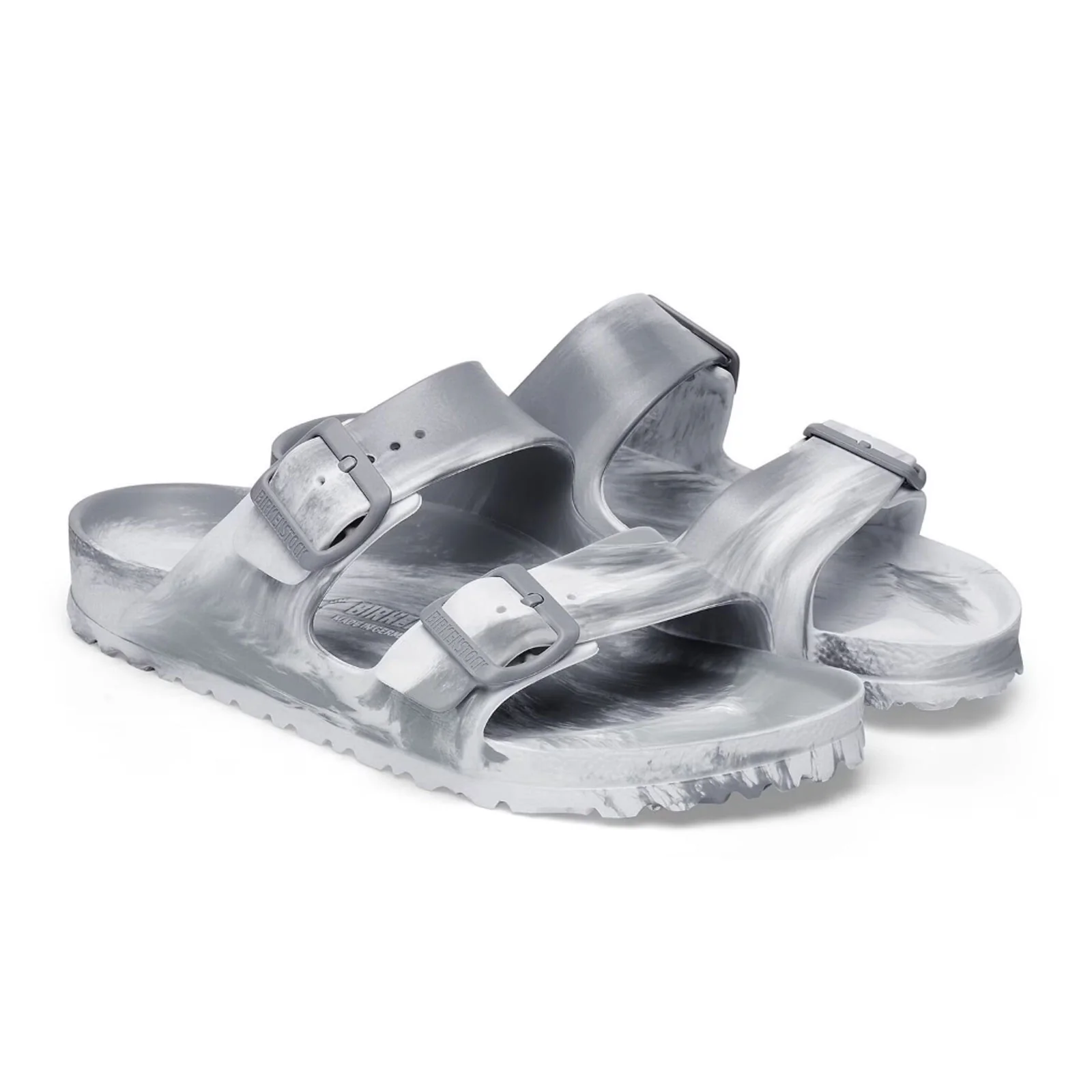 Birkenstock Arizona EVA Narrow Slide Sandal (Women) - Multi Stone Coin/White - Image 4
