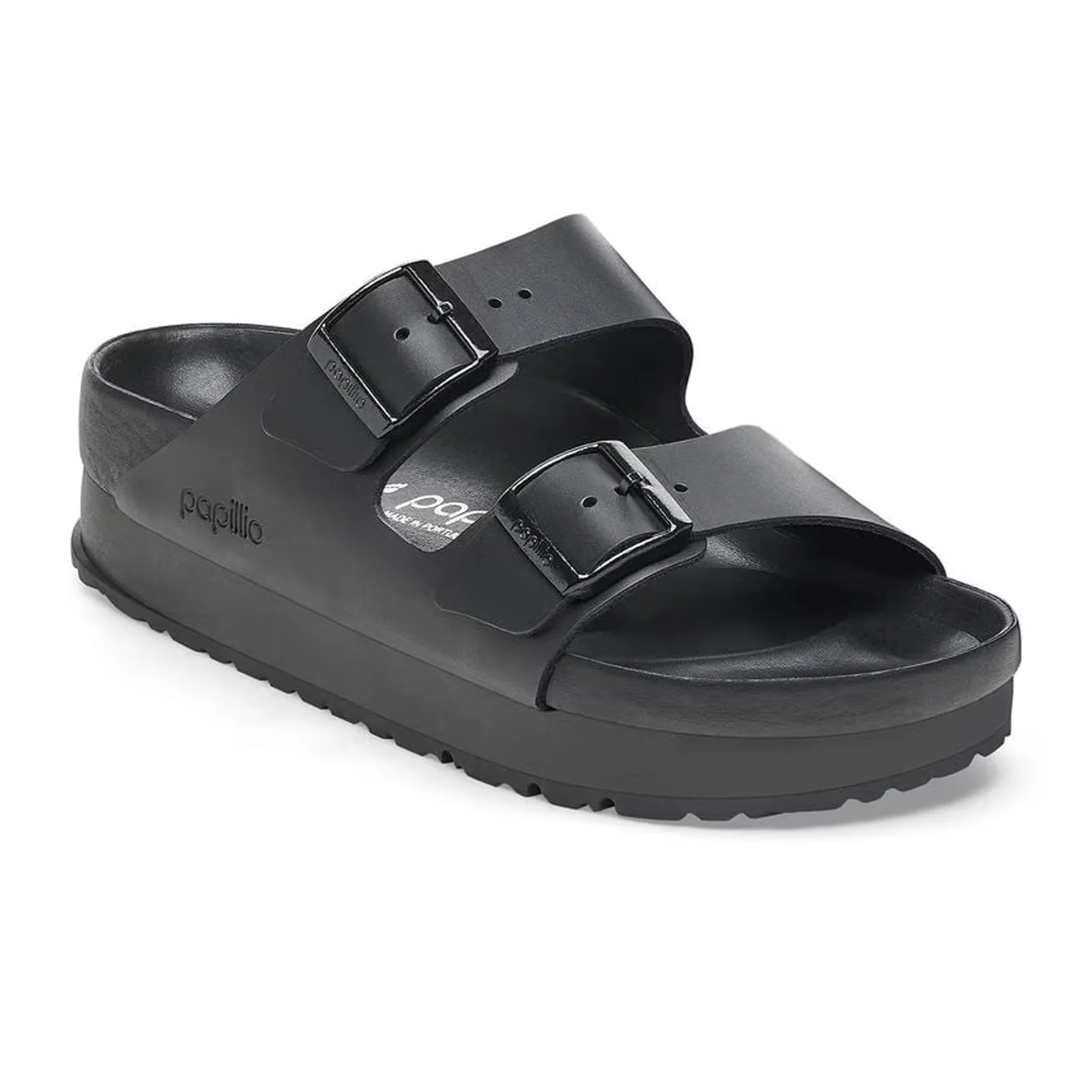 Birkenstock Arizona Flex Platform Narrow Slide Sandal (Women) - Black Leather