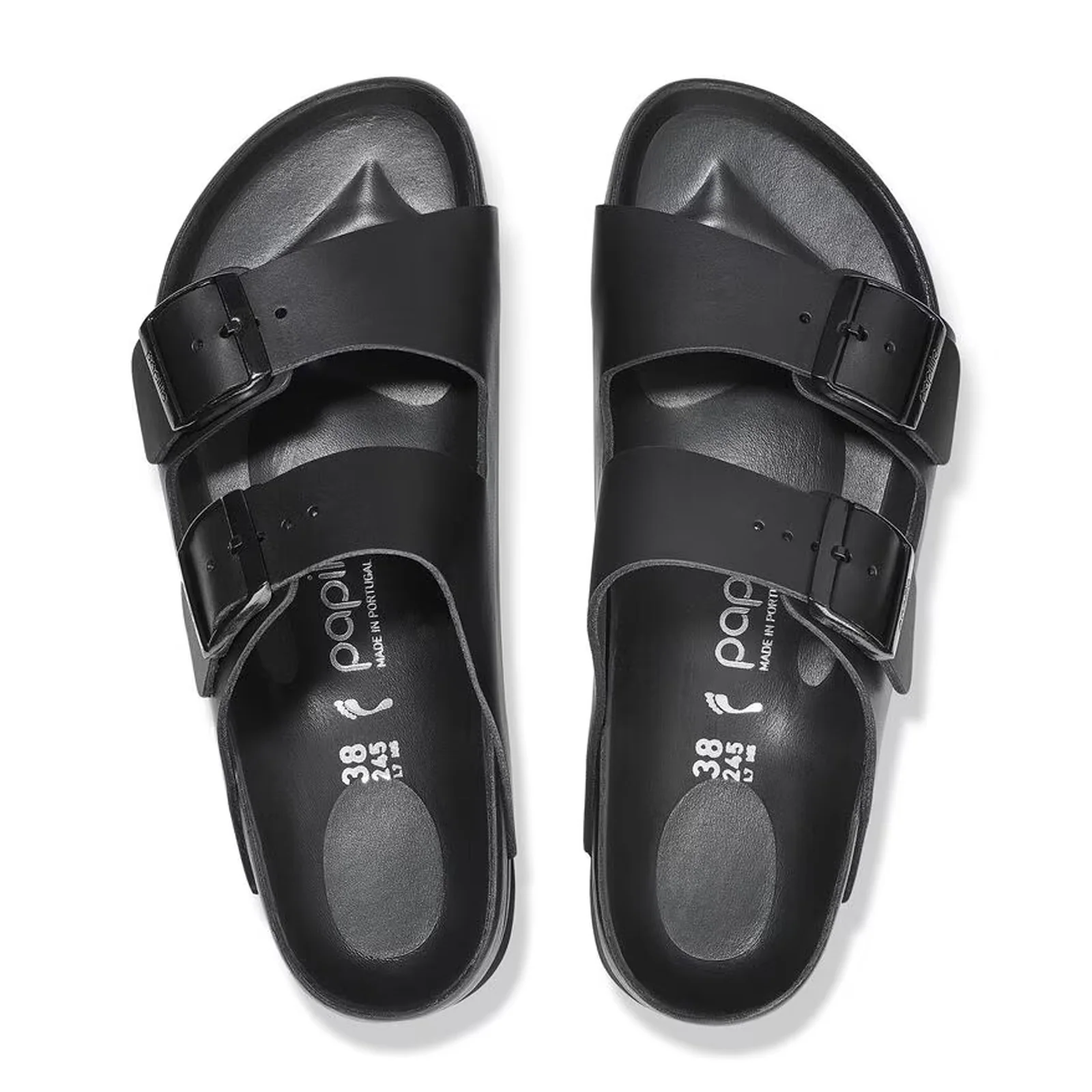 Birkenstock Arizona Flex Platform Narrow Slide Sandal (Women) - Black Leather - Image 2