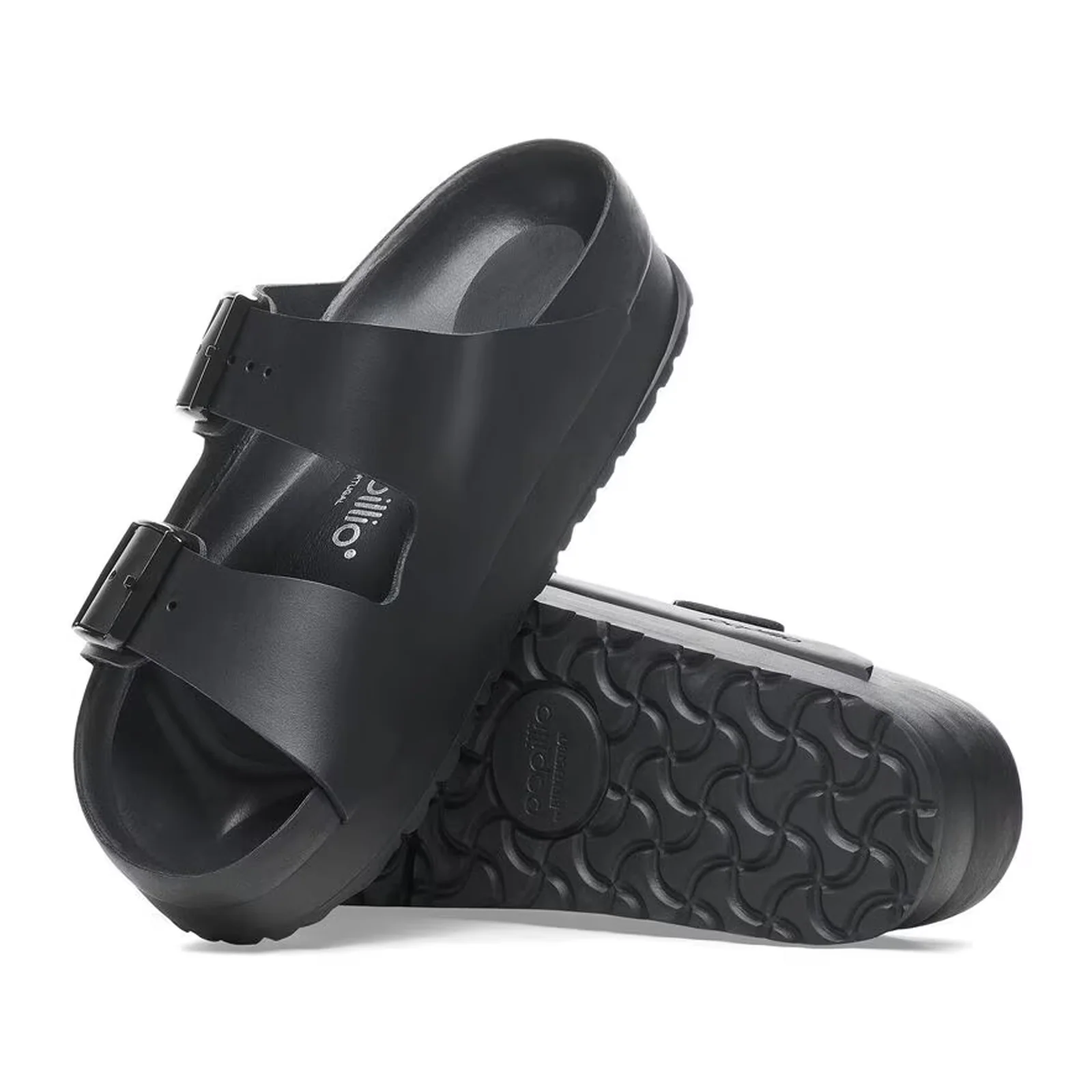 Birkenstock Arizona Flex Platform Narrow Slide Sandal (Women) - Black Leather - Image 3