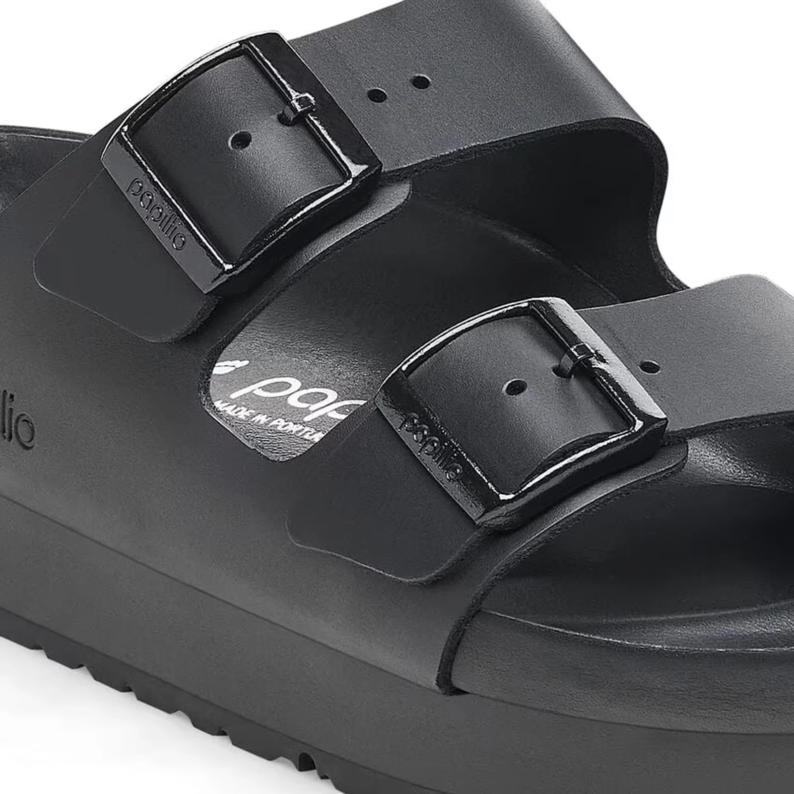 Birkenstock Arizona Flex Platform Narrow Slide Sandal (Women) - Black Leather - Image 5