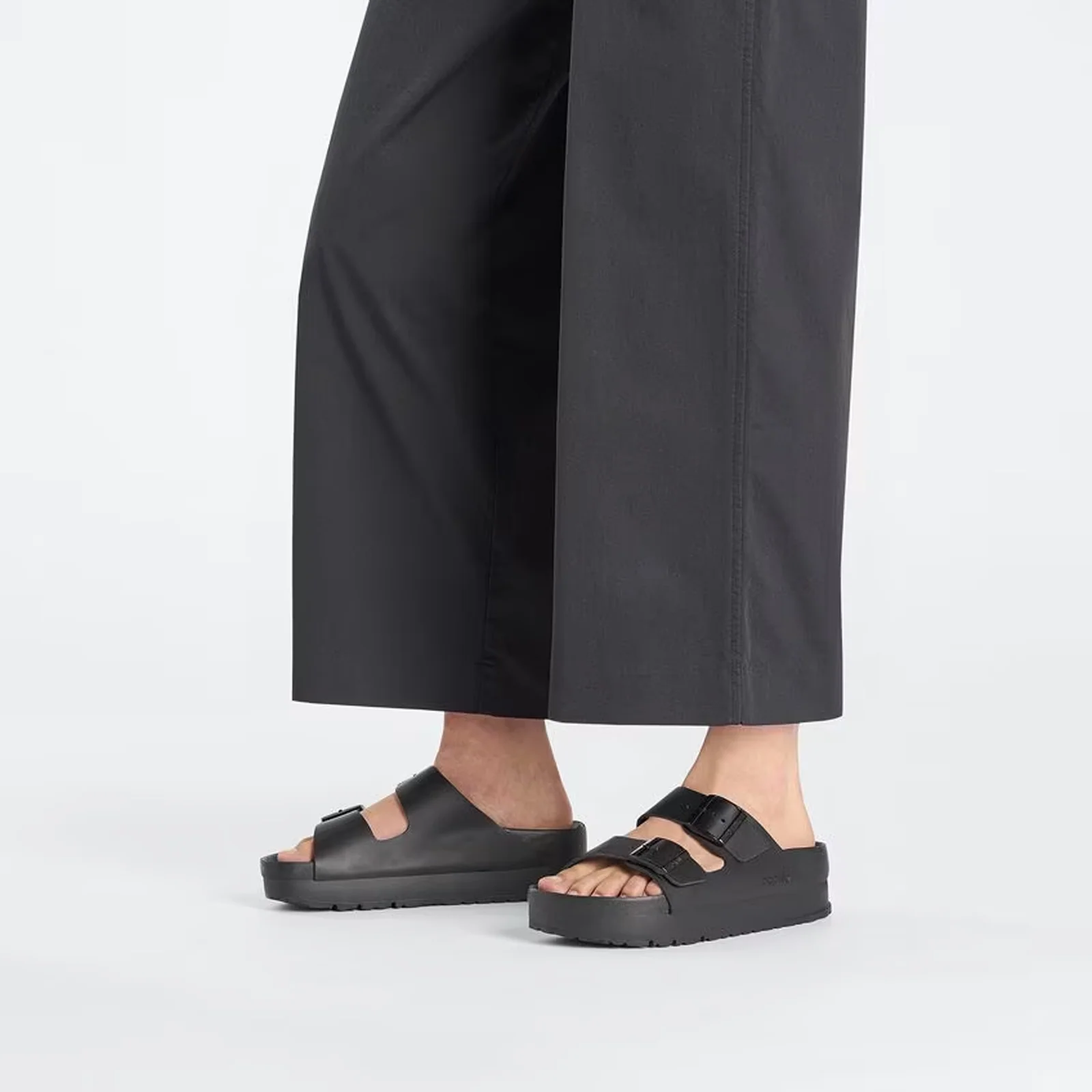 Birkenstock Arizona Flex Platform Narrow Slide Sandal (Women) - Black Leather - Image 6