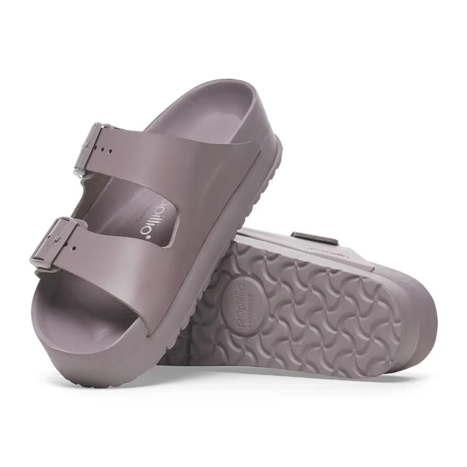 Birkenstock Arizona Flex Platform Slide Sandal (Women) - Faded Purple Leather - Image 3