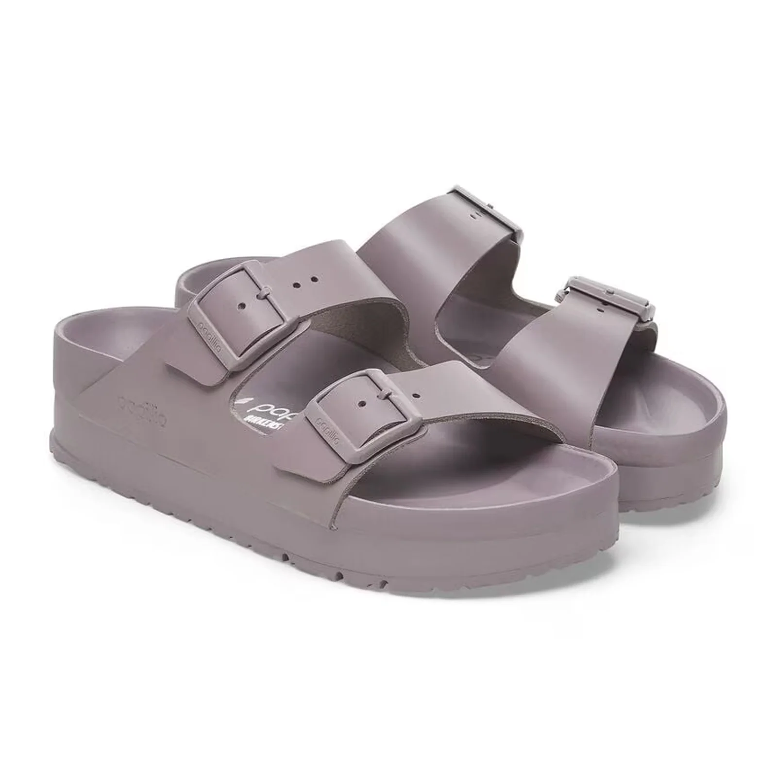 Birkenstock Arizona Flex Platform Slide Sandal (Women) - Faded Purple Leather - Image 4