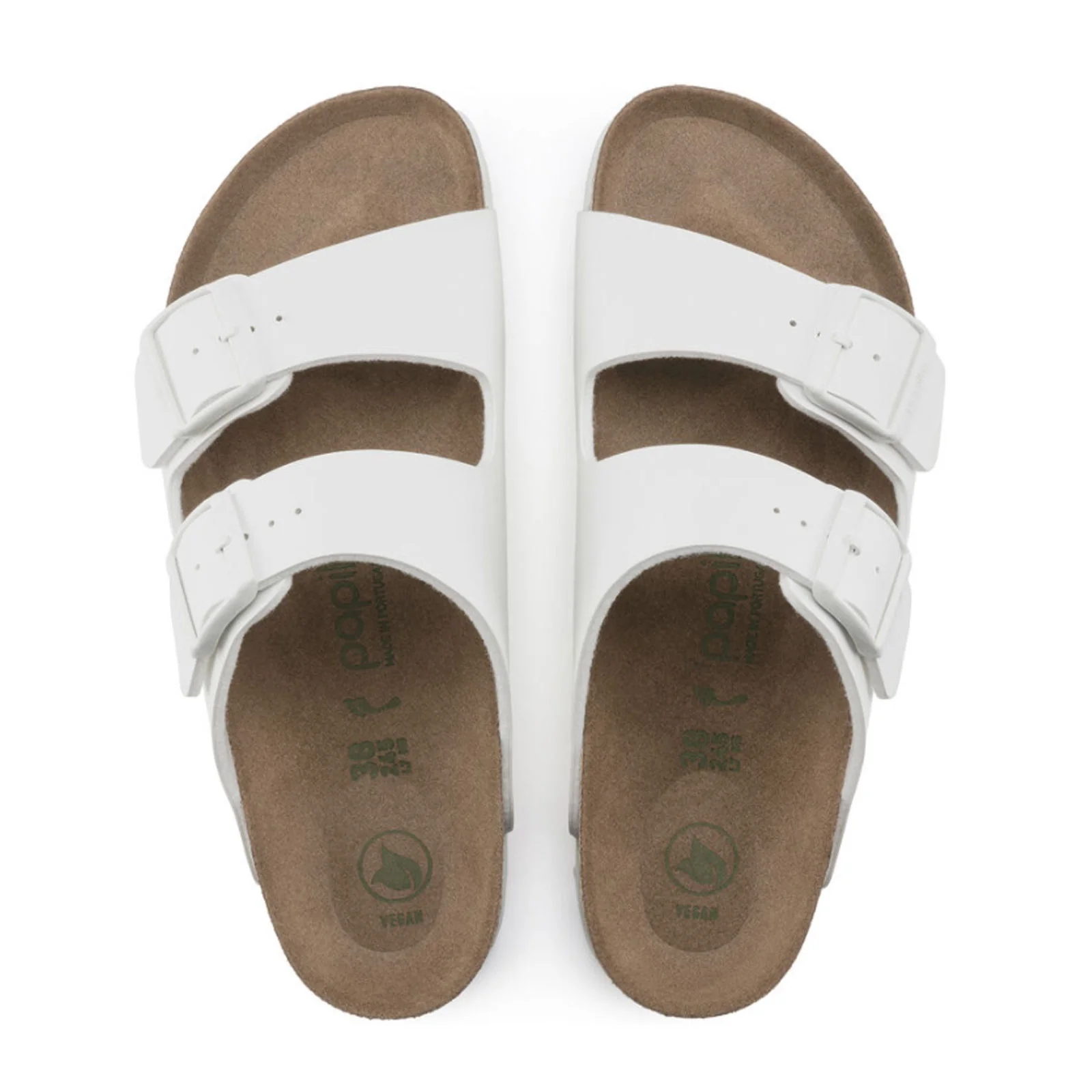 Birkenstock Arizona Grooved Vegan Platform Slide Sandal (Women) - White Birko-Flor - Image 2