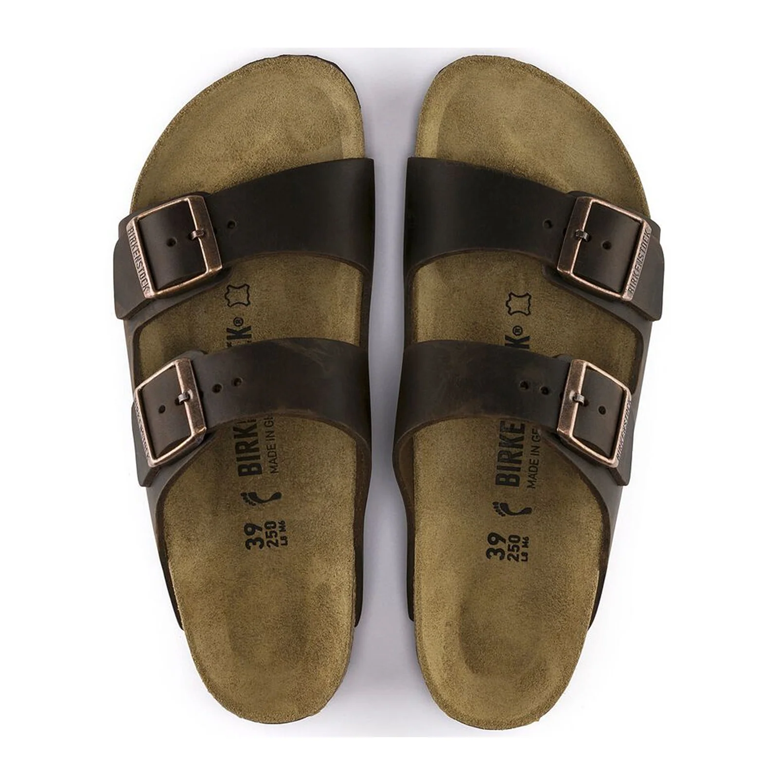 Birkenstock Arizona Narrow Slide Sandal (Unisex) - Habana Oiled Leather - Image 2