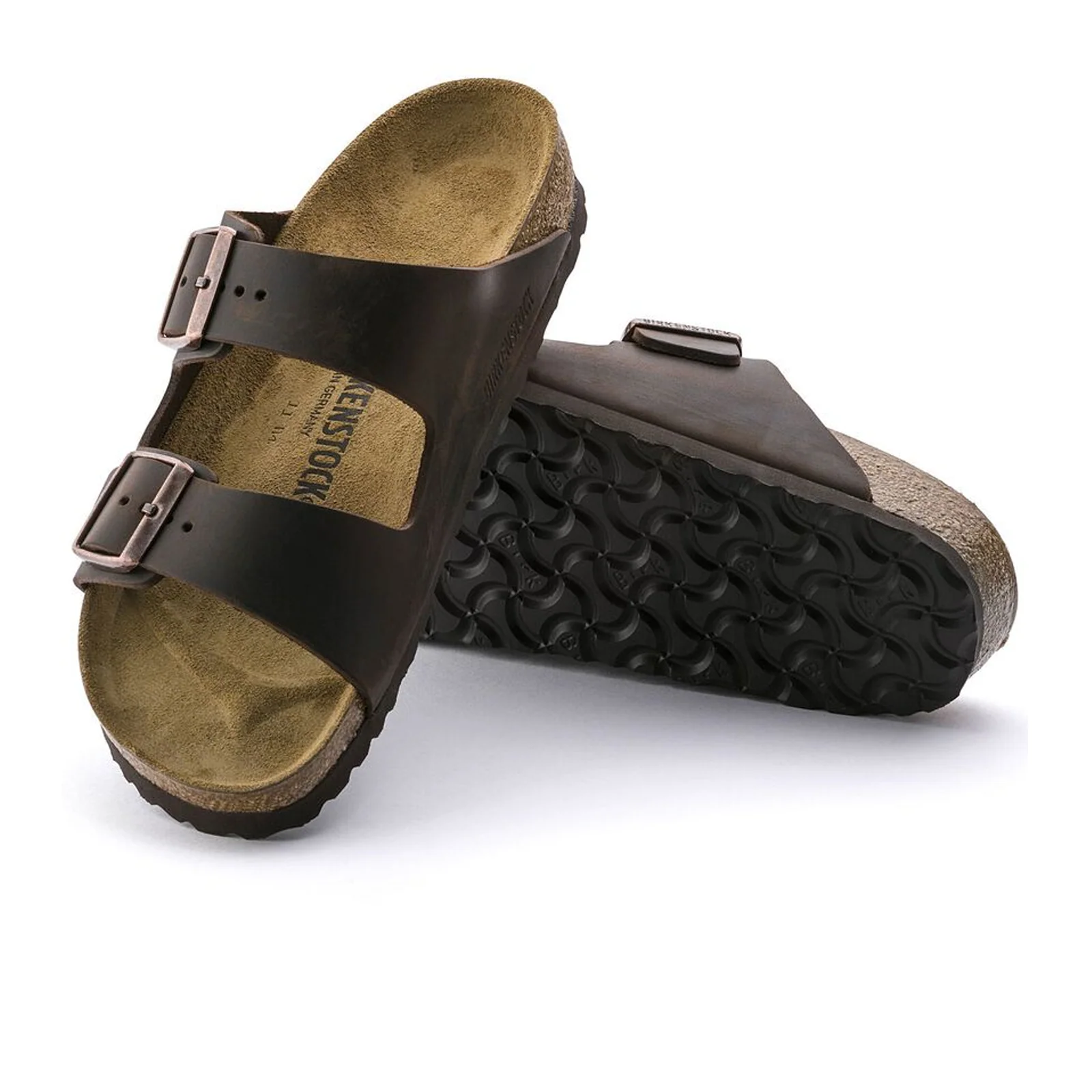 Birkenstock Arizona Narrow Slide Sandal (Unisex) - Habana Oiled Leather - Image 3