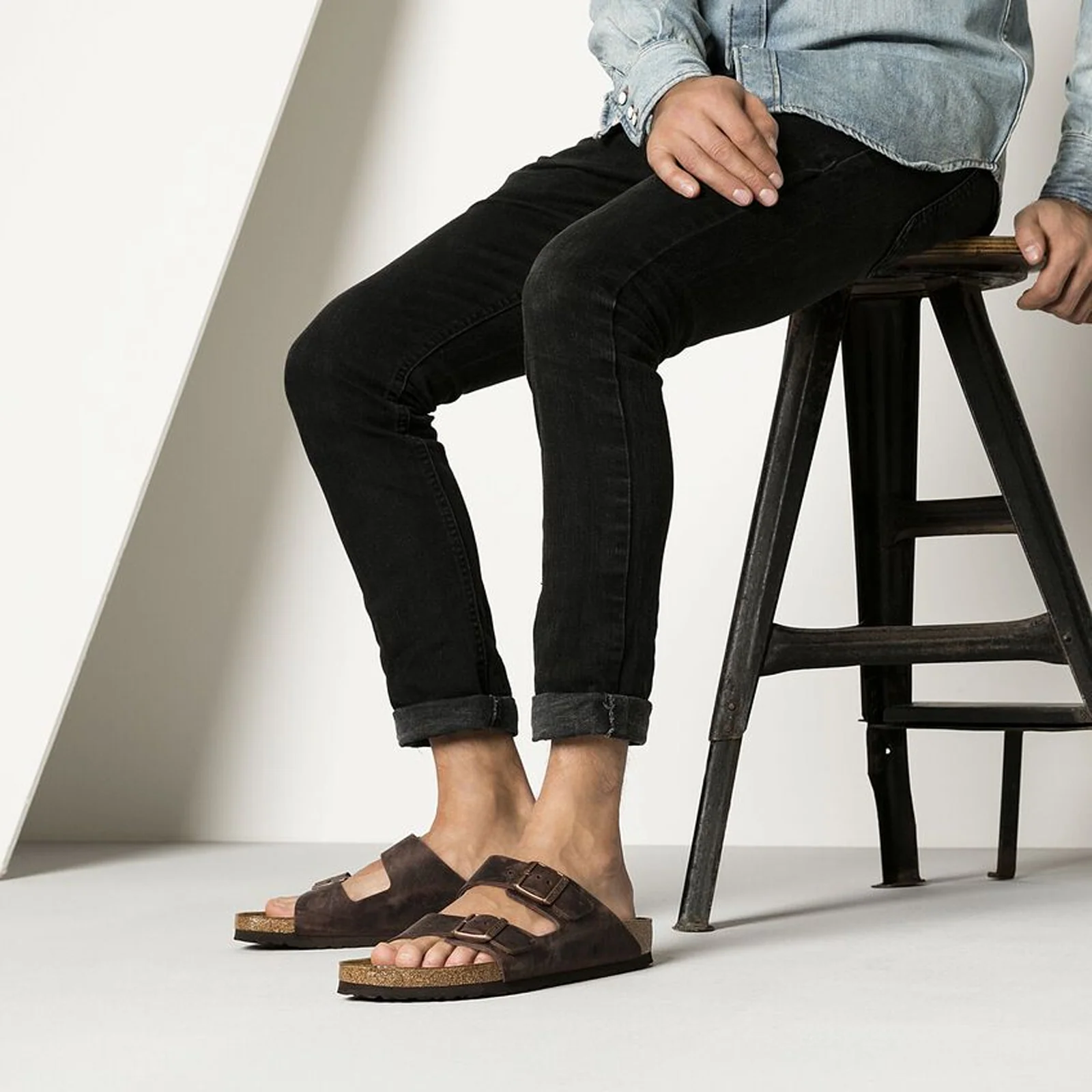 Birkenstock Arizona Narrow Slide Sandal (Unisex) - Habana Oiled Leather - Image 6