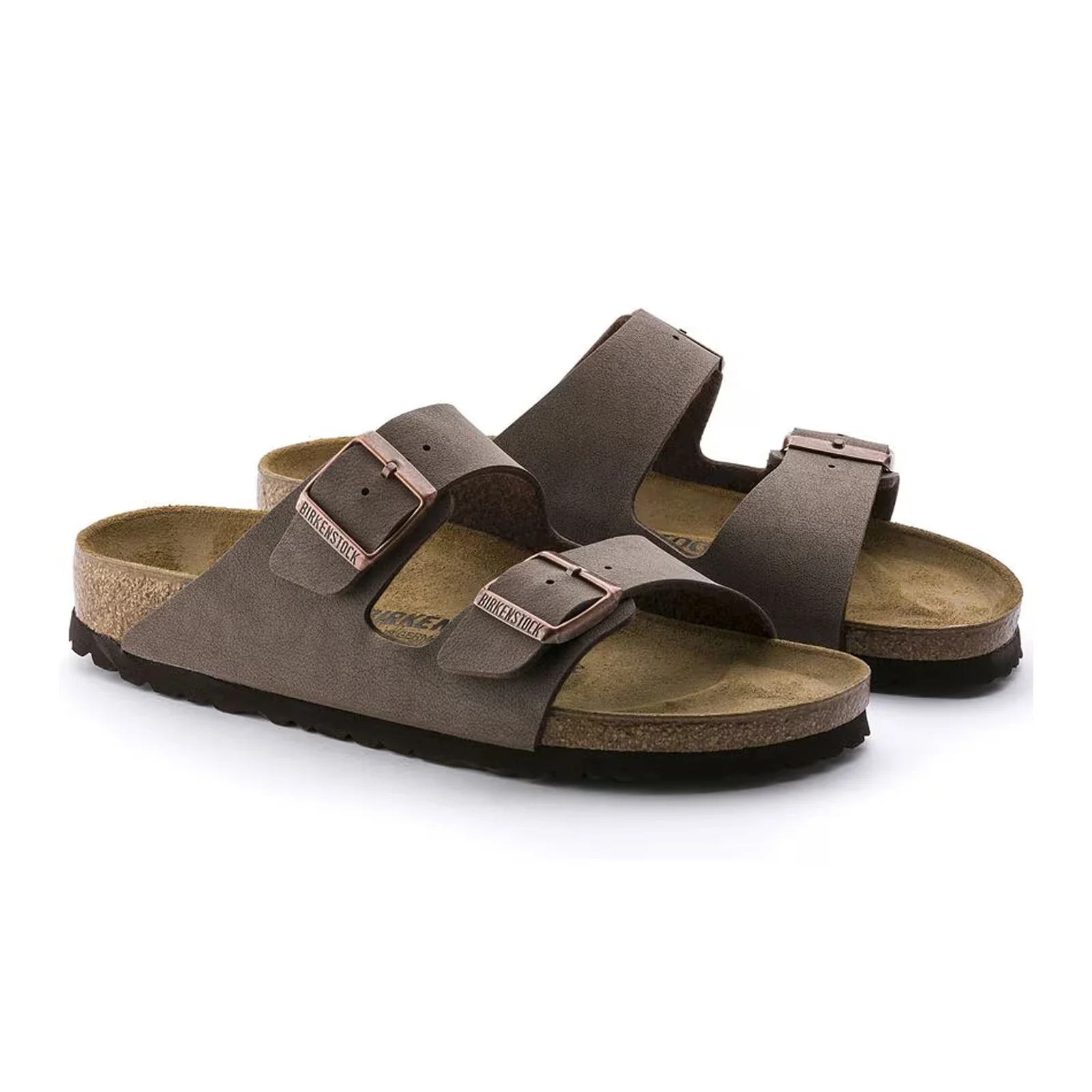 Birkenstock Arizona Narrow Slide Sandal (Unisex) - Mocha Birkibuc - Image 4