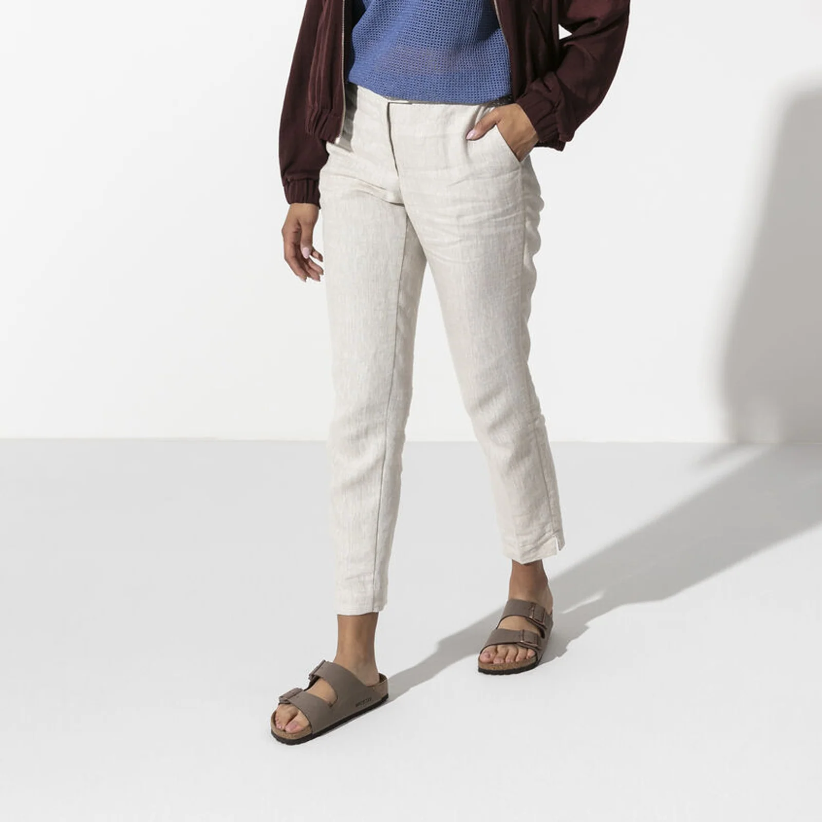 Birkenstock Arizona Narrow Slide Sandal (Unisex) - Mocha Birkibuc - Image 7