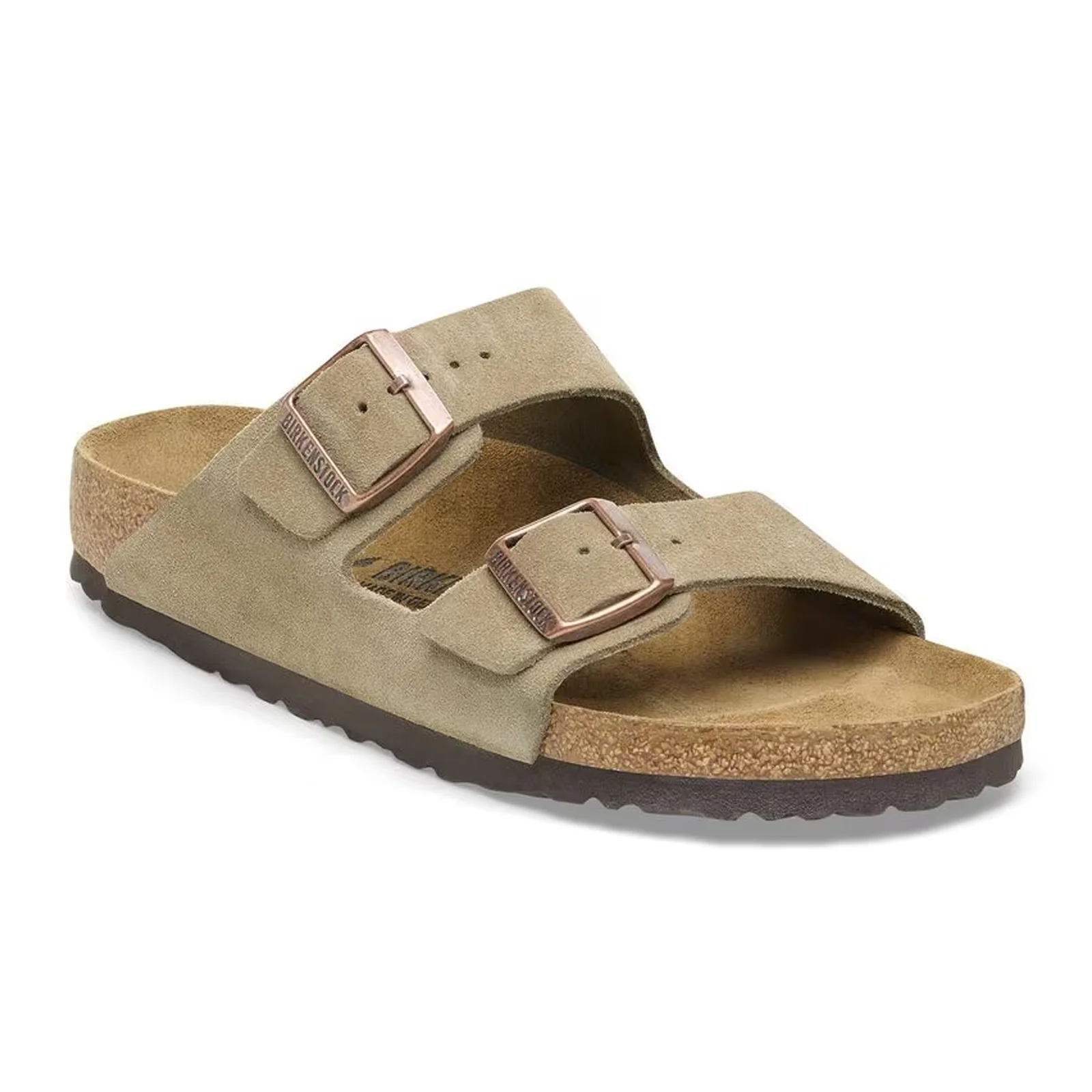 Birkenstock Arizona Narrow Slide Sandal (Unisex) - Taupe Suede