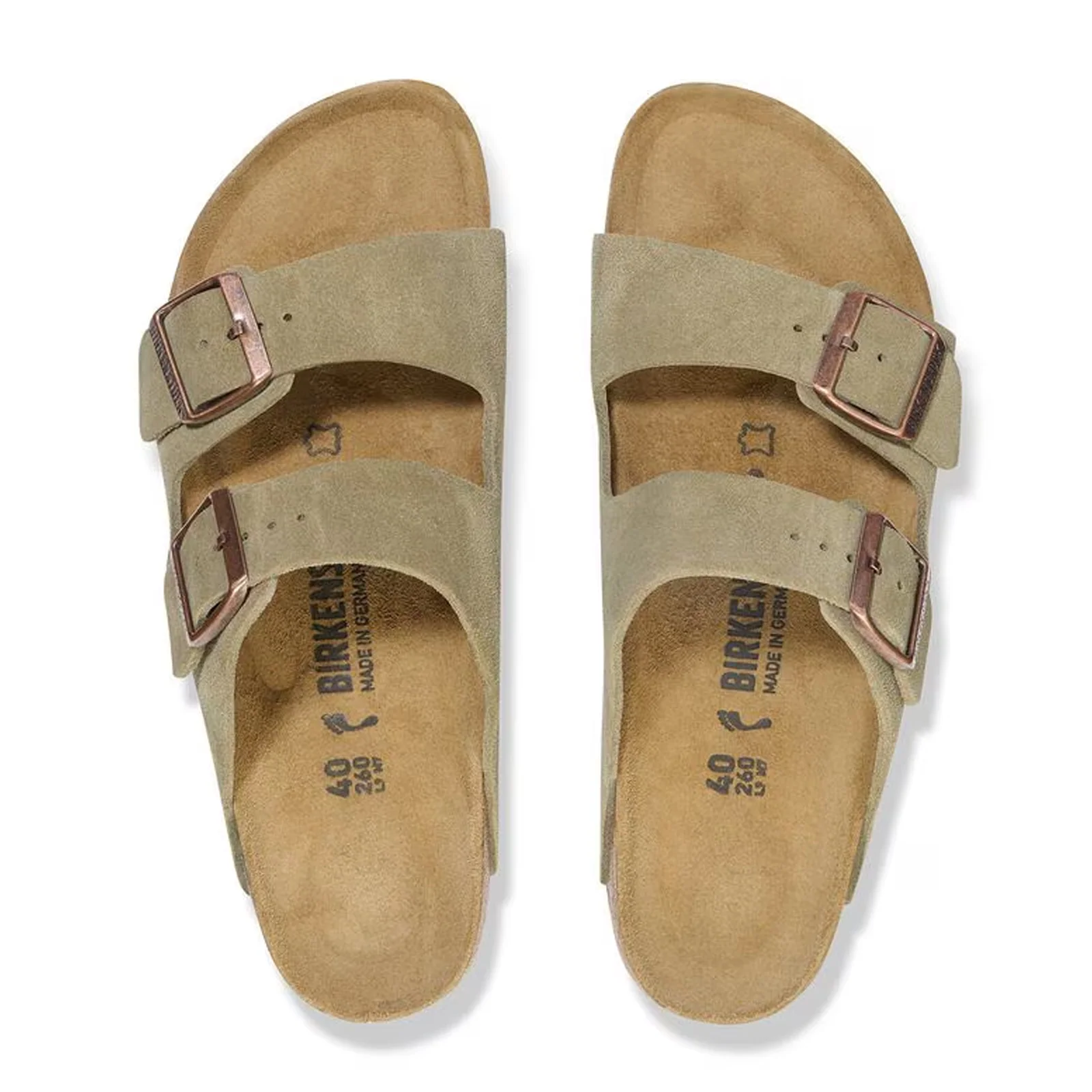 Birkenstock Arizona Narrow Slide Sandal (Unisex) - Taupe Suede - Image 5