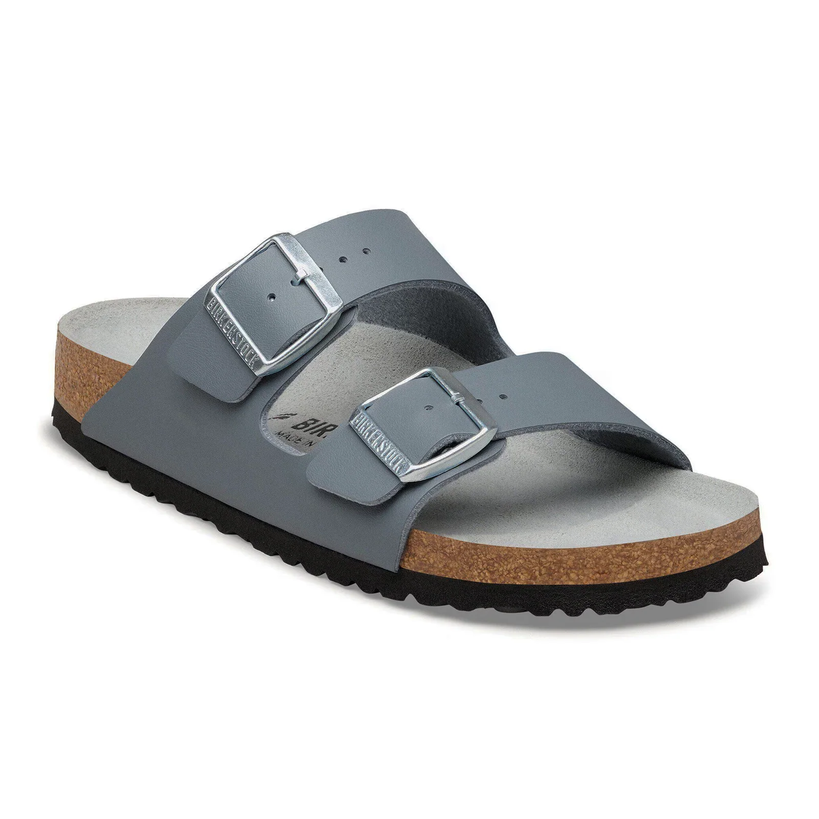 Birkenstock Arizona Narrow Slide Sandal (Women) - Basalt Gray/Pure Sage Birko-Flor