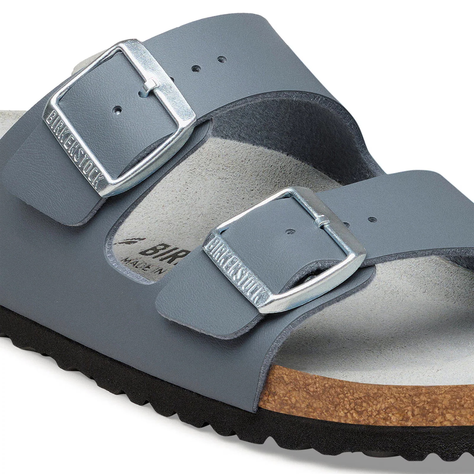 Birkenstock Arizona Narrow Slide Sandal (Women) - Basalt Gray/Pure Sage Birko-Flor - Image 5