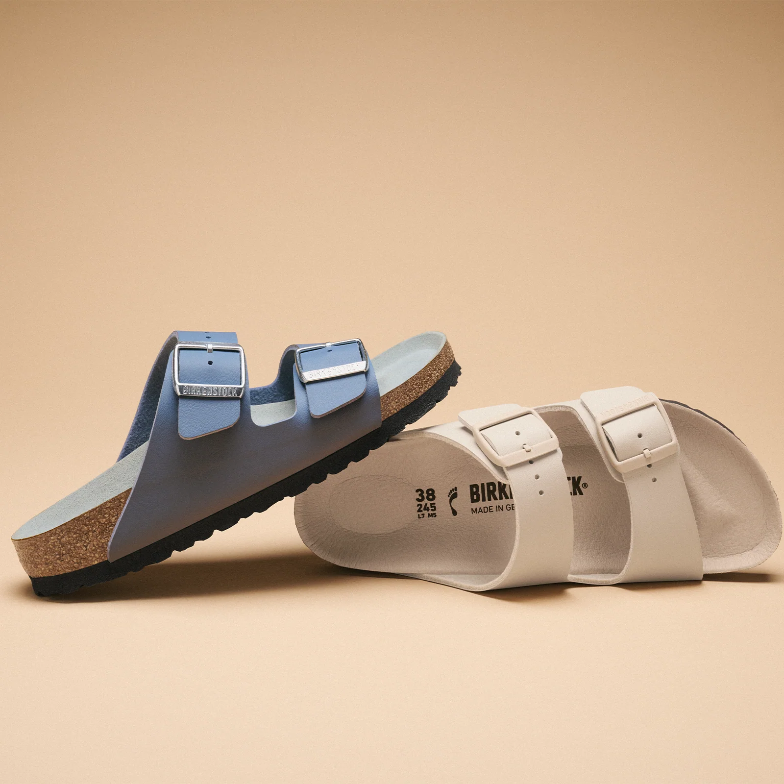 Birkenstock Arizona Narrow Slide Sandal (Women) - Basalt Gray/Pure Sage Birko-Flor - Image 8