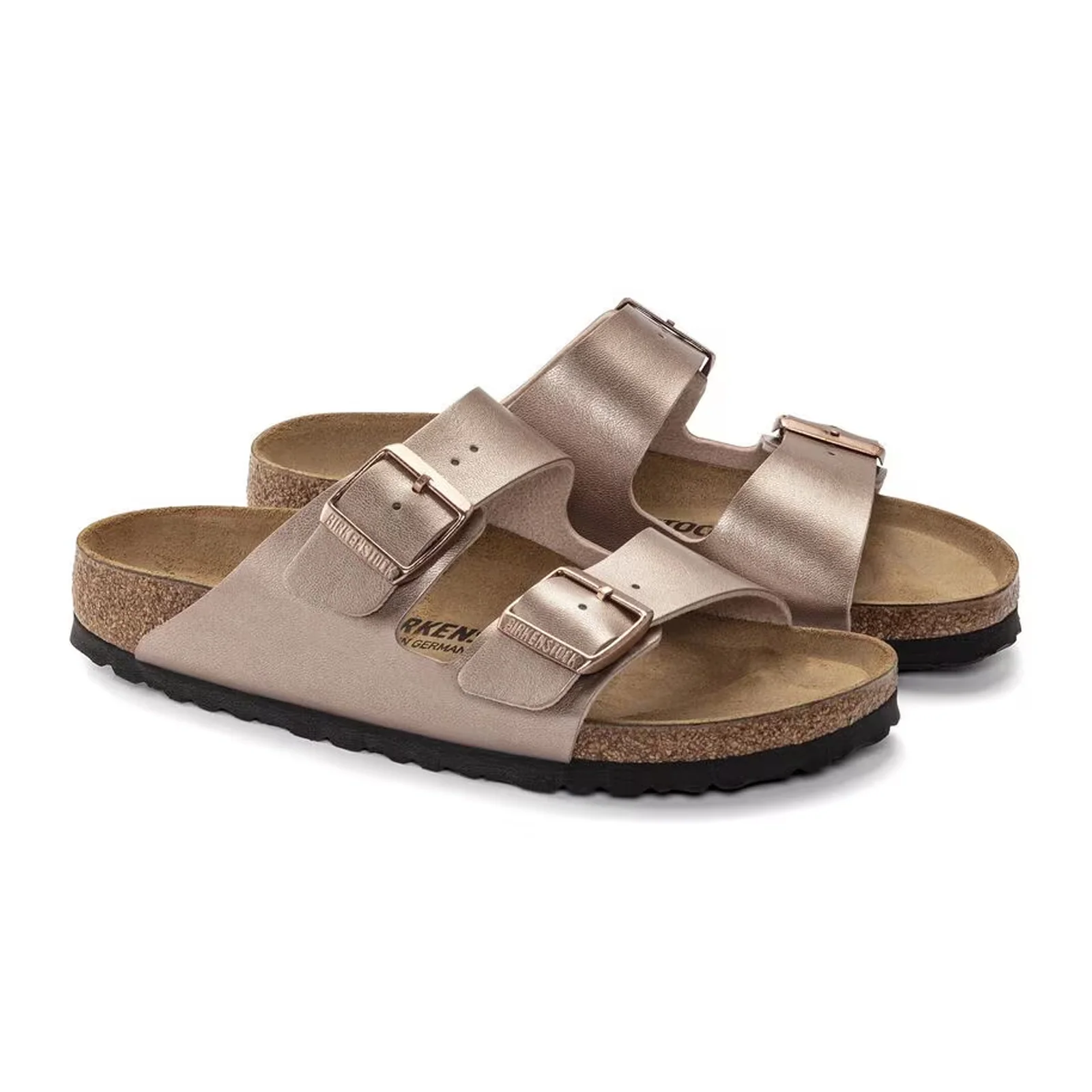 Birkenstock Arizona Narrow Slide Sandal (Women) - Copper Birko-Flor - Image 4
