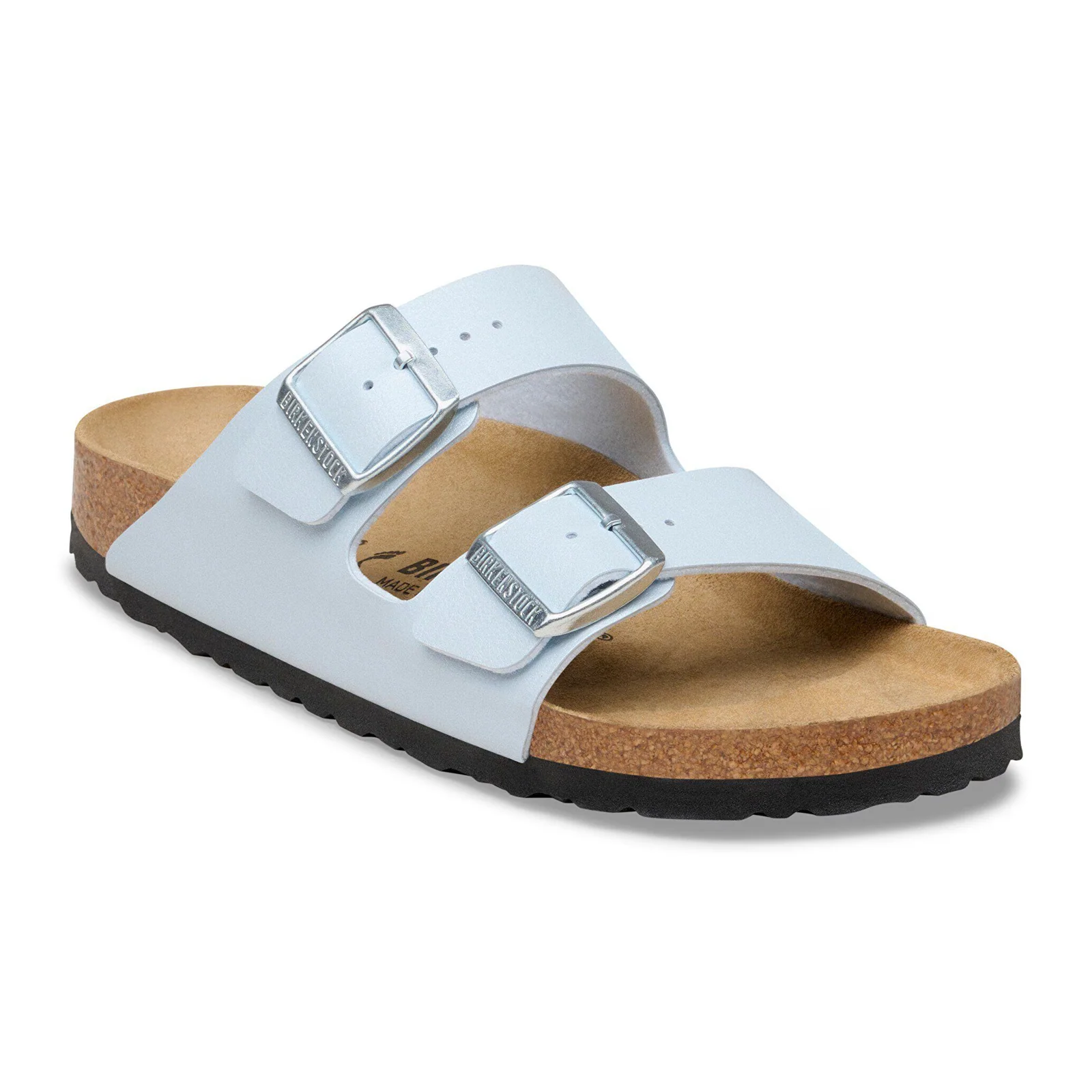 Birkenstock Arizona Narrow Slide Sandal (Women) - Graceful Baby Blue Birko-Flor
