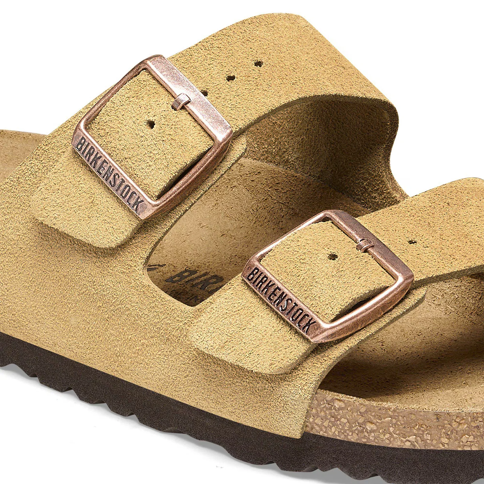 Birkenstock Arizona Narrow Slide Sandal (Women) - Latte Cream Suede - Image 5