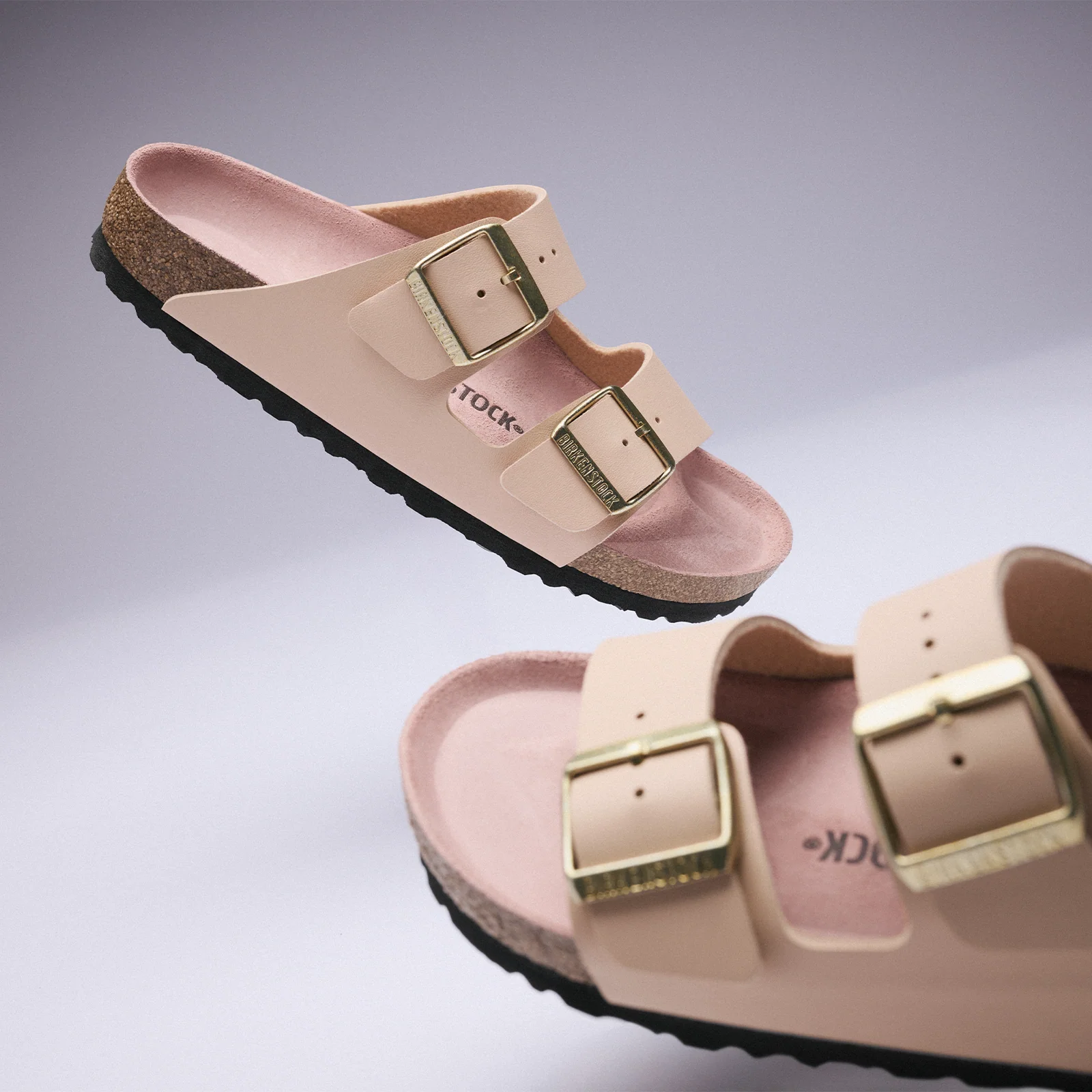 Birkenstock Arizona Narrow Slide Sandal (Women) - New Beige/Pink Clay - Image 10