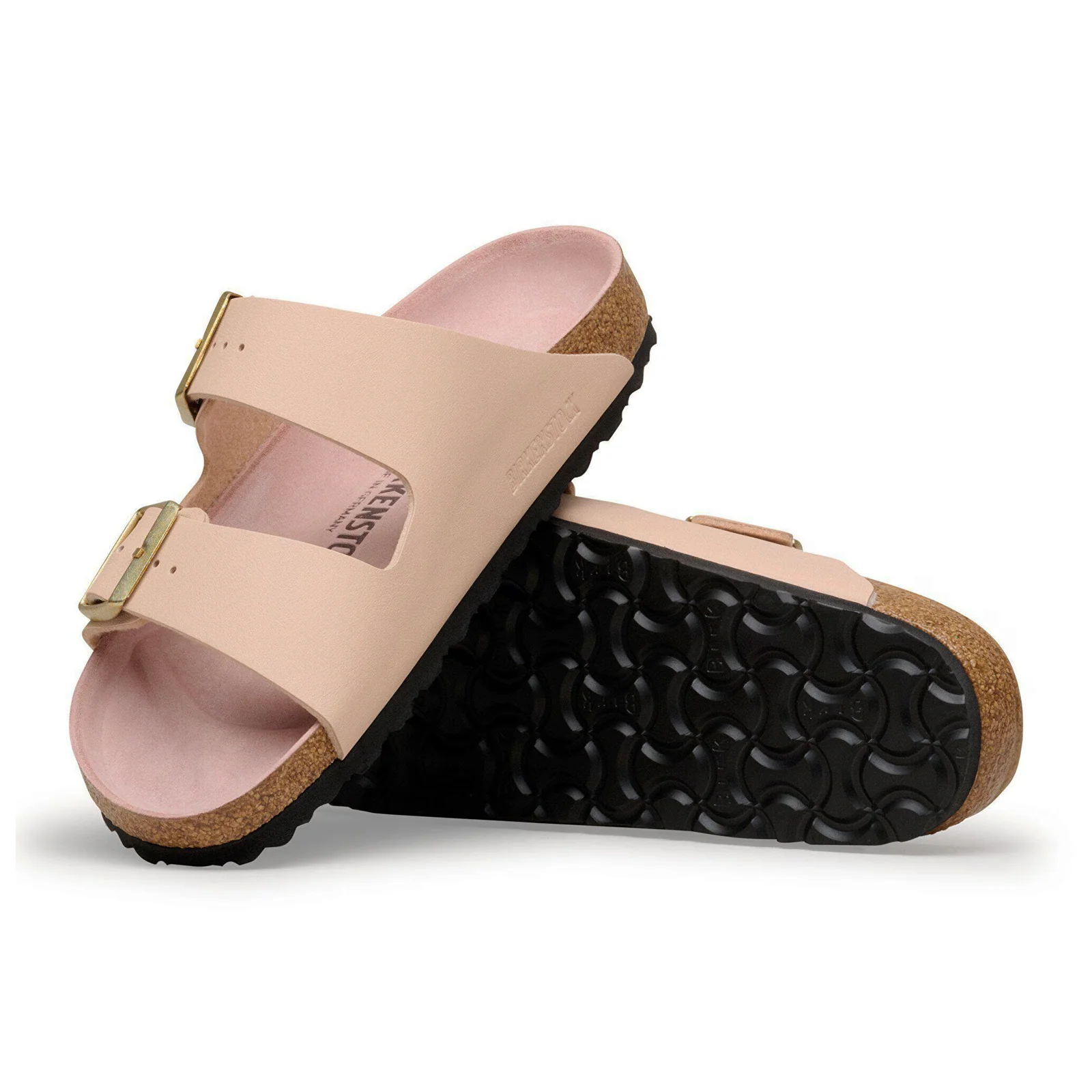 Birkenstock Arizona Narrow Slide Sandal (Women) - New Beige/Pink Clay - Image 3