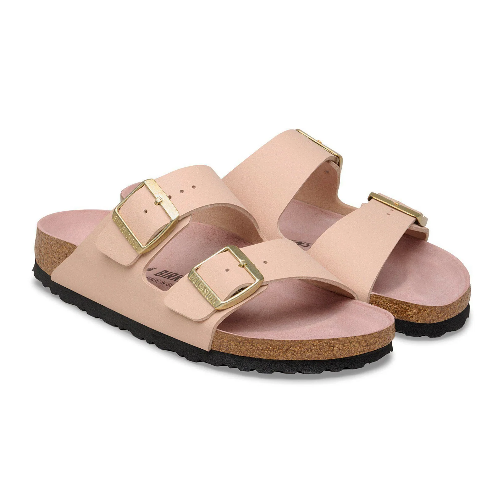 Birkenstock Arizona Narrow Slide Sandal (Women) - New Beige/Pink Clay - Image 4