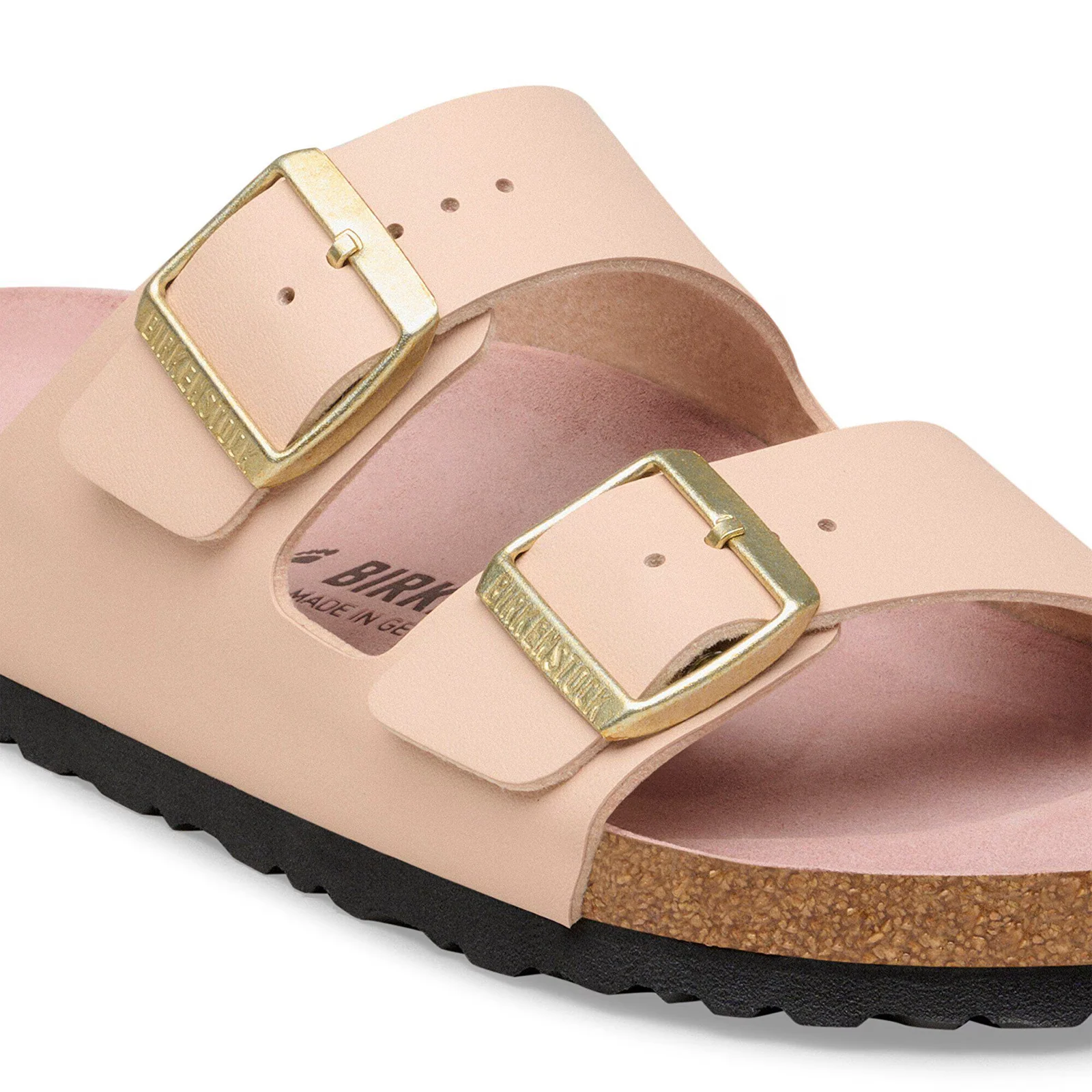 Birkenstock Arizona Narrow Slide Sandal (Women) - New Beige/Pink Clay - Image 5