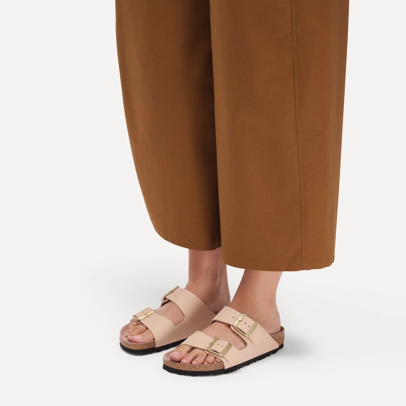 Birkenstock Arizona Narrow Slide Sandal (Women) - New Beige/Pink Clay - Image 6