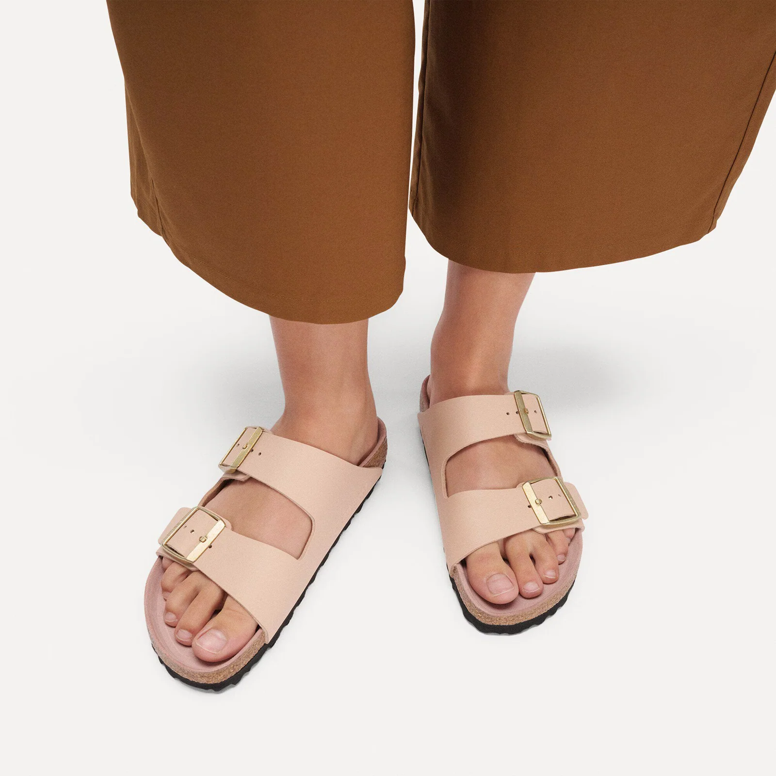 Birkenstock Arizona Narrow Slide Sandal (Women) - New Beige/Pink Clay - Image 7