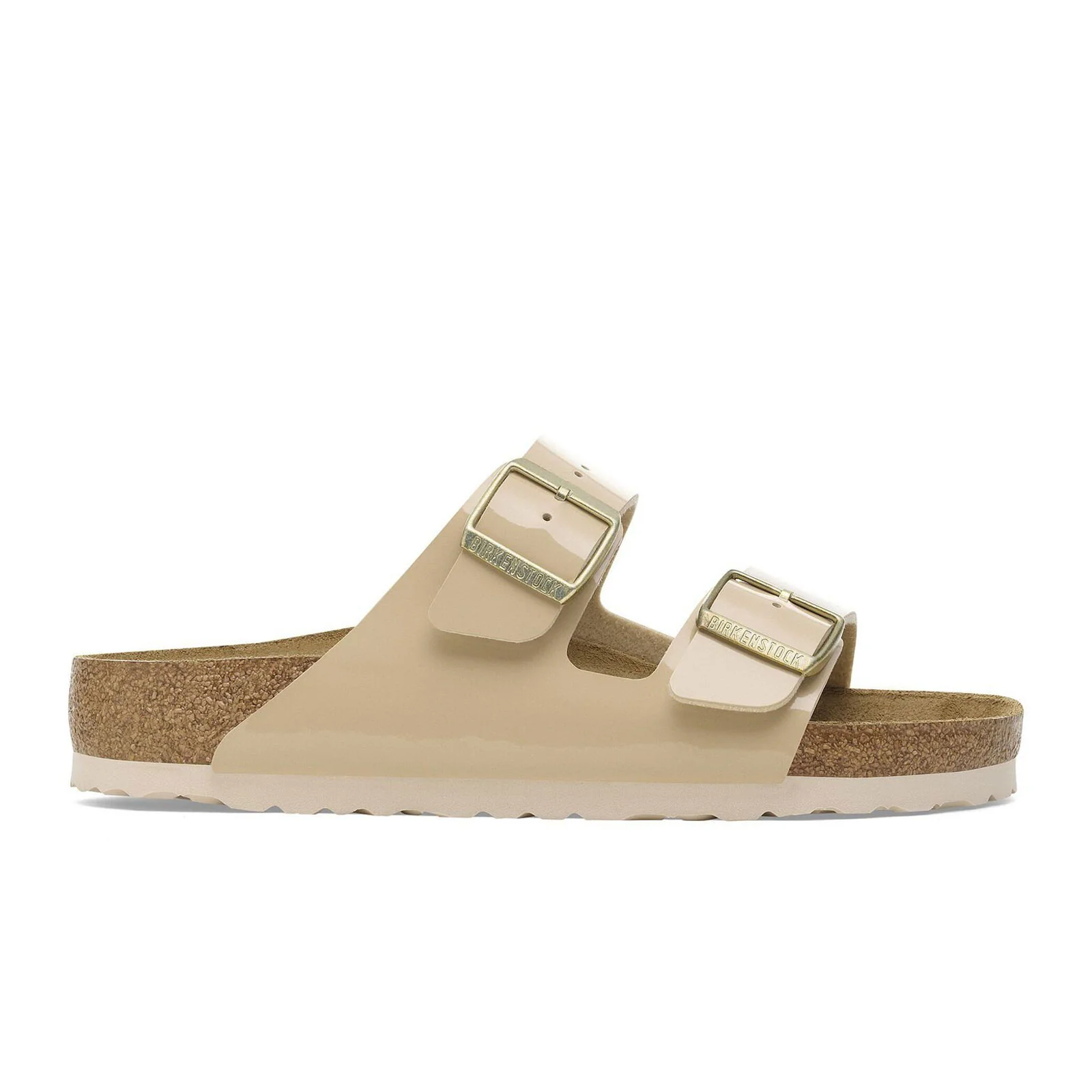 Birkenstock Arizona Narrow Slide Sandal (Women) - Patent Sand Birko-Flor - Image 5