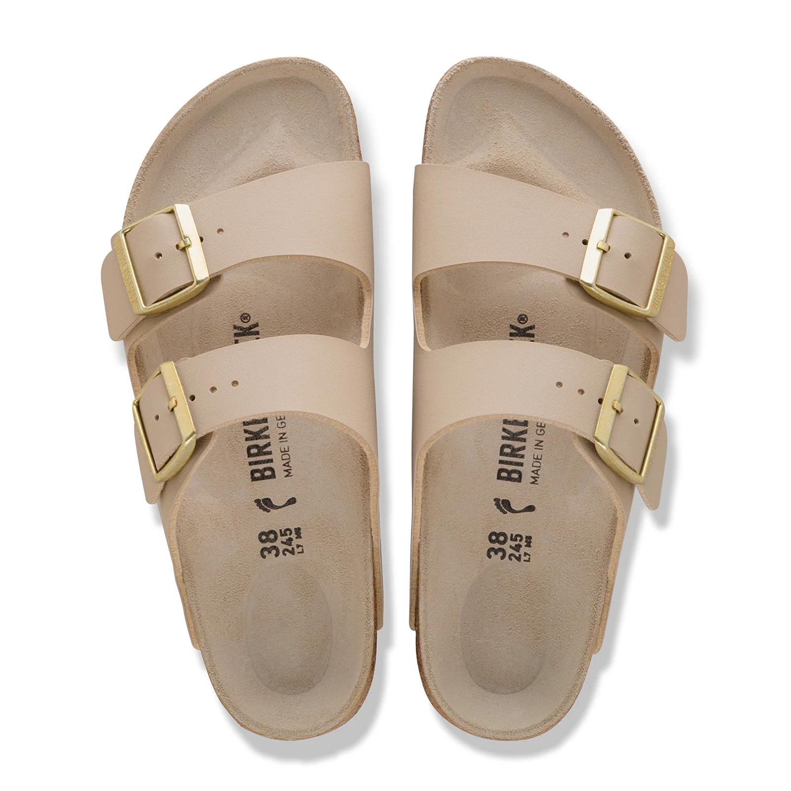 Birkenstock Arizona Narrow Slide Sandal (Women) - Sandcastle/Oyster - Image 2